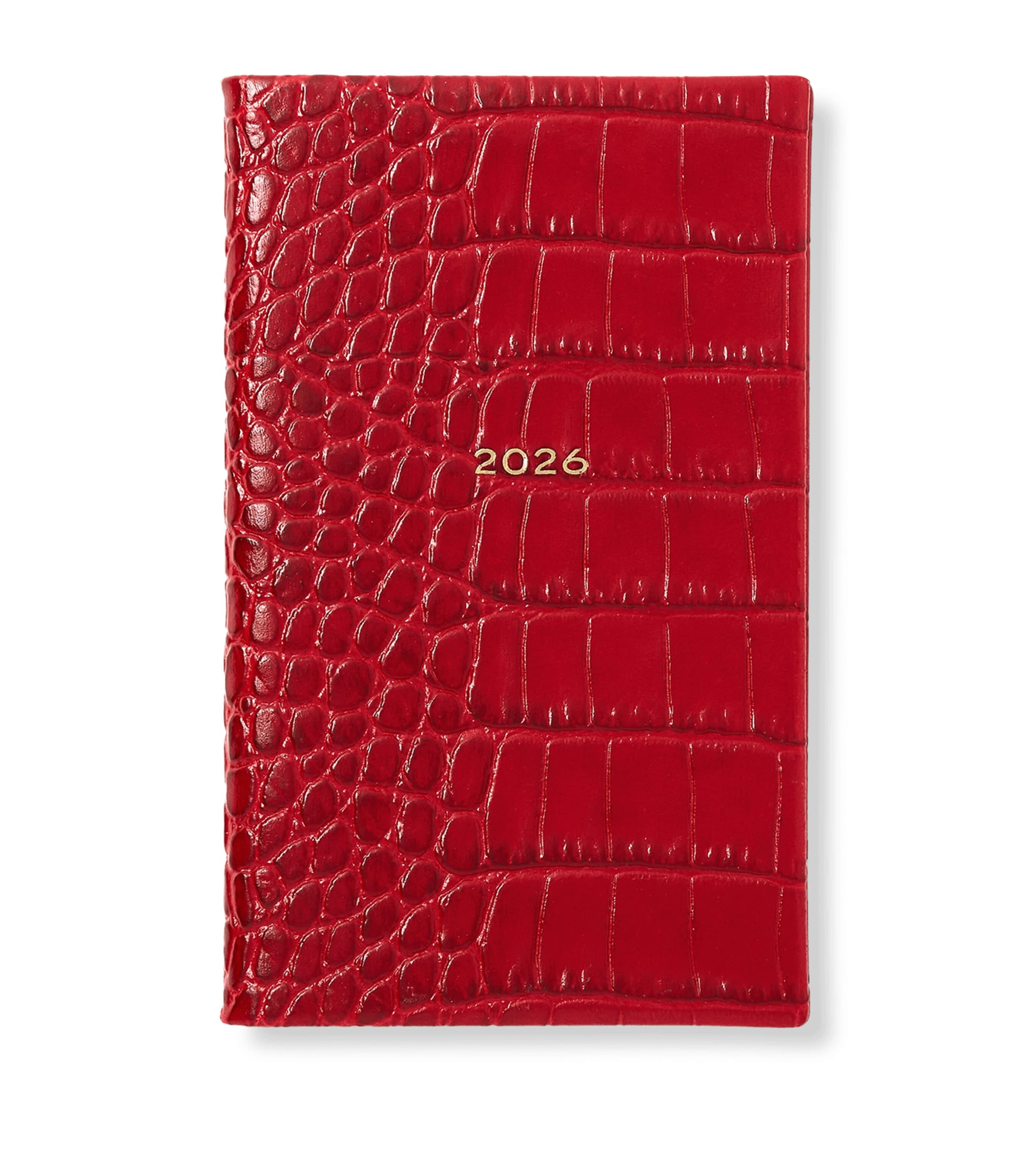 Mara Leather Croc-Embossed Panama 2026 Pocket Diary