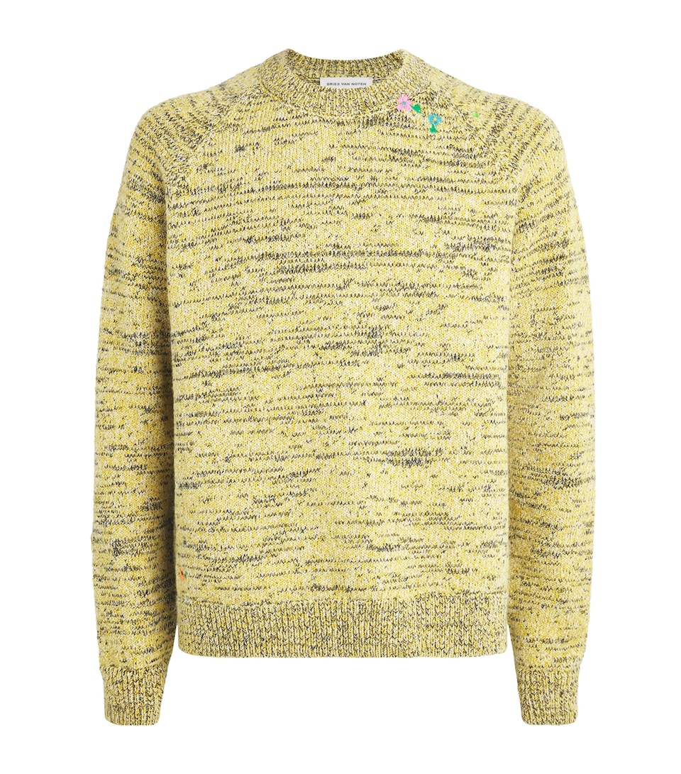 DRIES VAN NOTEN Mens Wool-Blend Embroidered Sweater