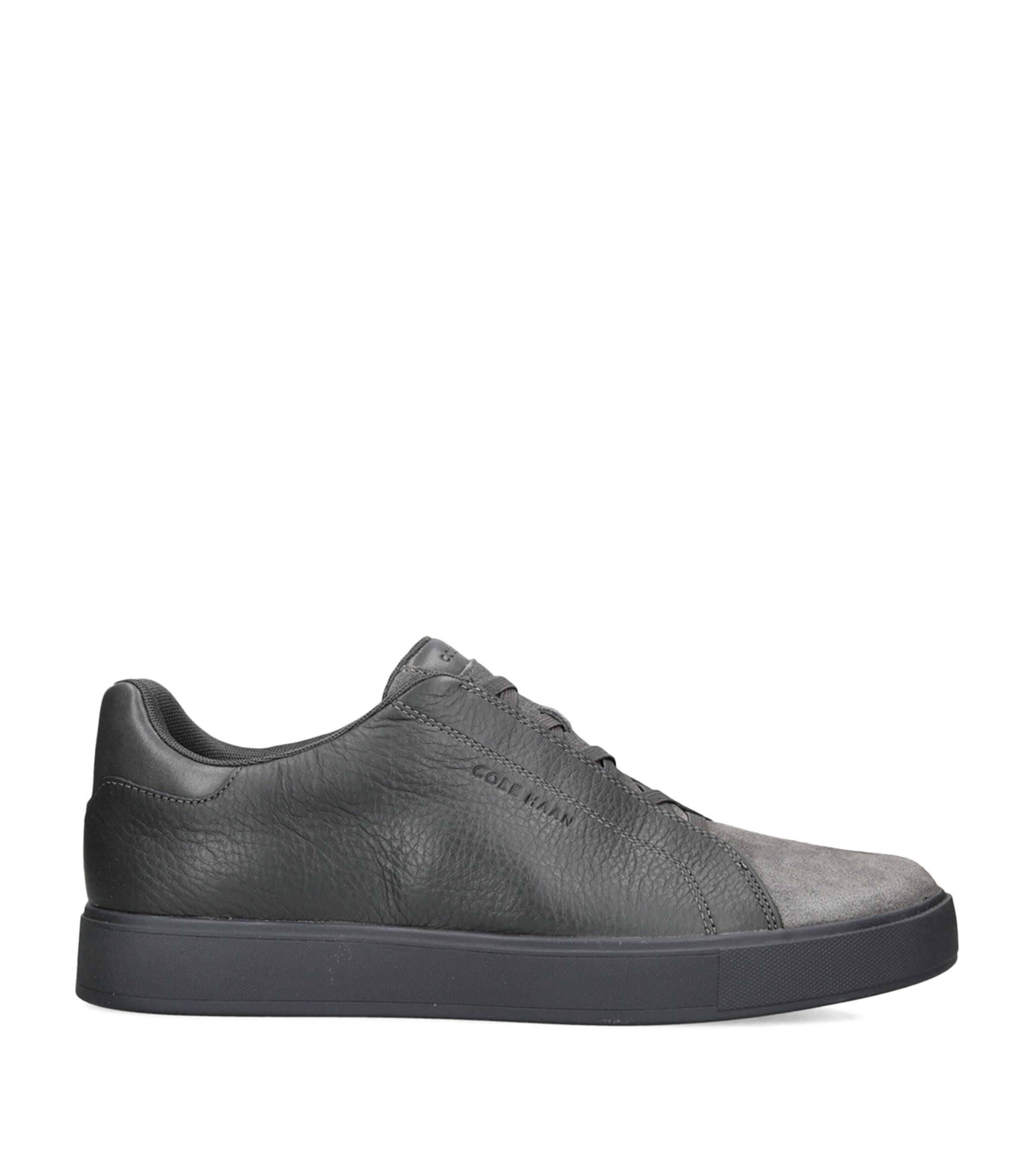 Cole Haan Leather GrandPrø Luxe Slip-On Sneakers Grey/dark