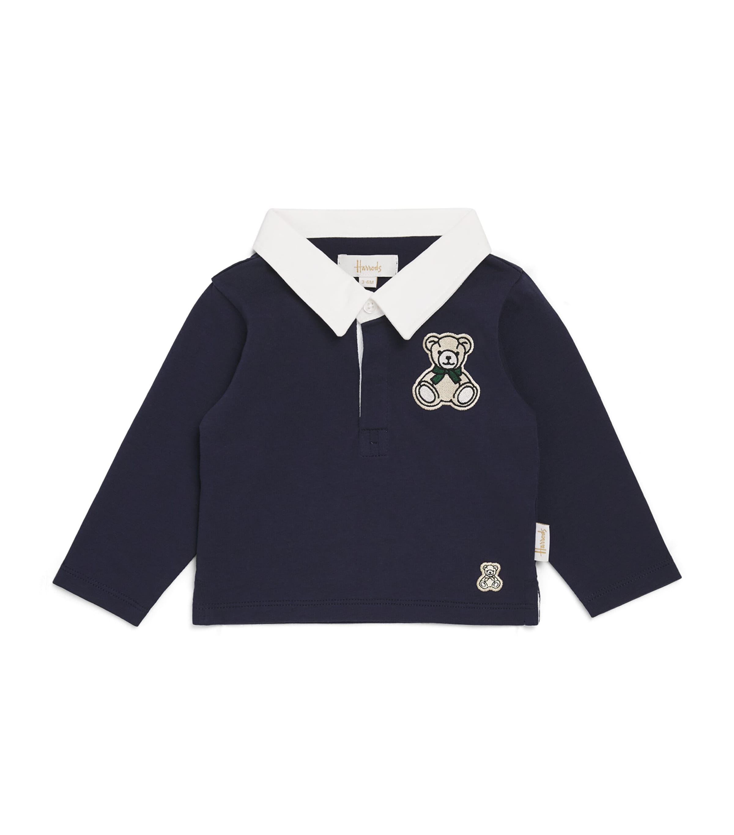 Harrods Cotton Rugby Polo Shirt (0-18 Months) Navy