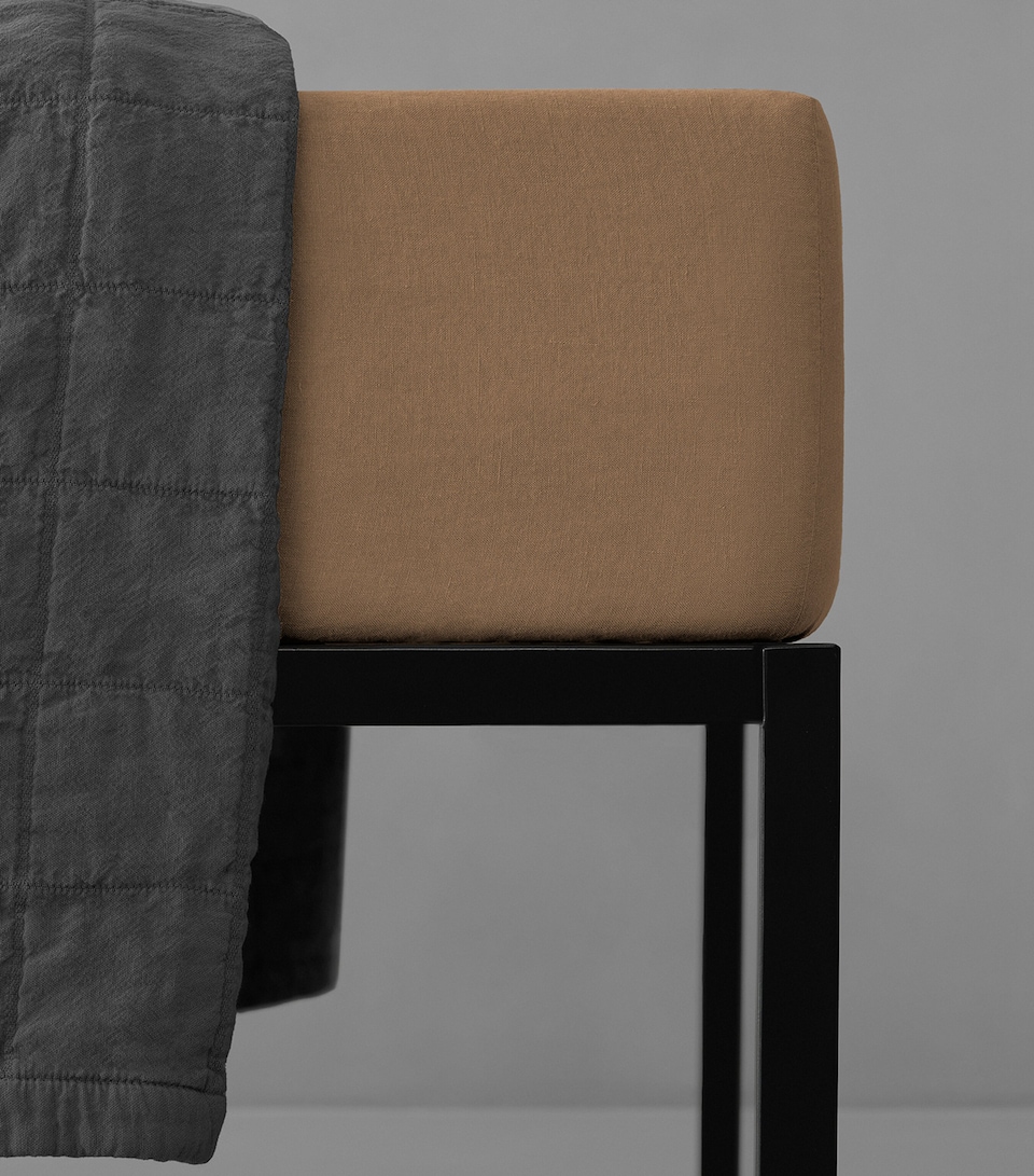 Society Limonta Linen Canyon Rem King Fitted Sheet (150cm x 200cm) Canyon