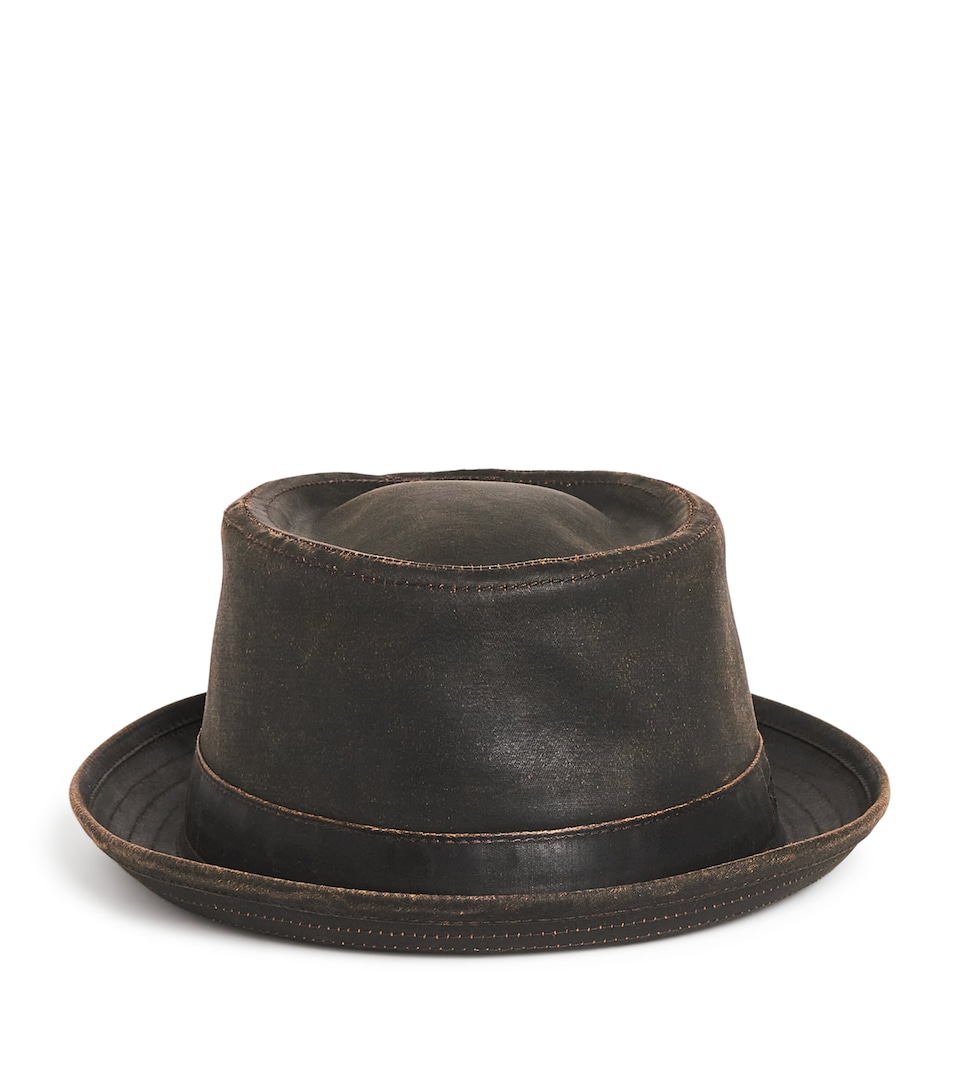 Cotton-Blend Pork Pie Hat