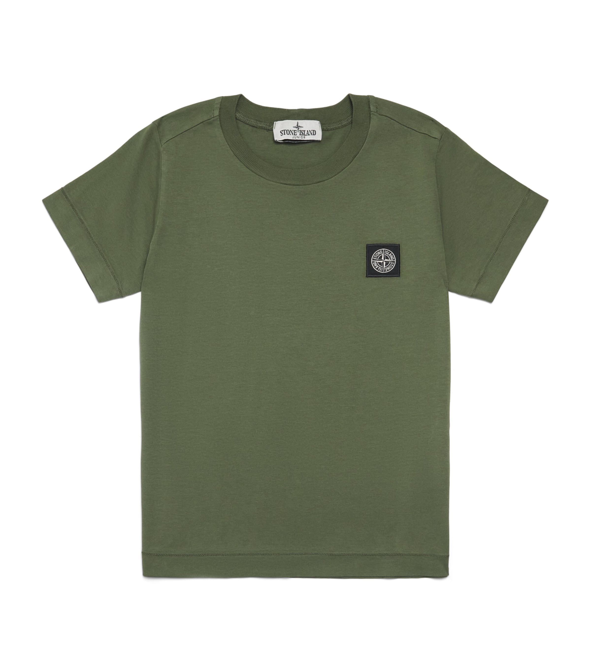 Stone Island Junior Cotton Logo T-Shirt (2-14 Years) Military Green