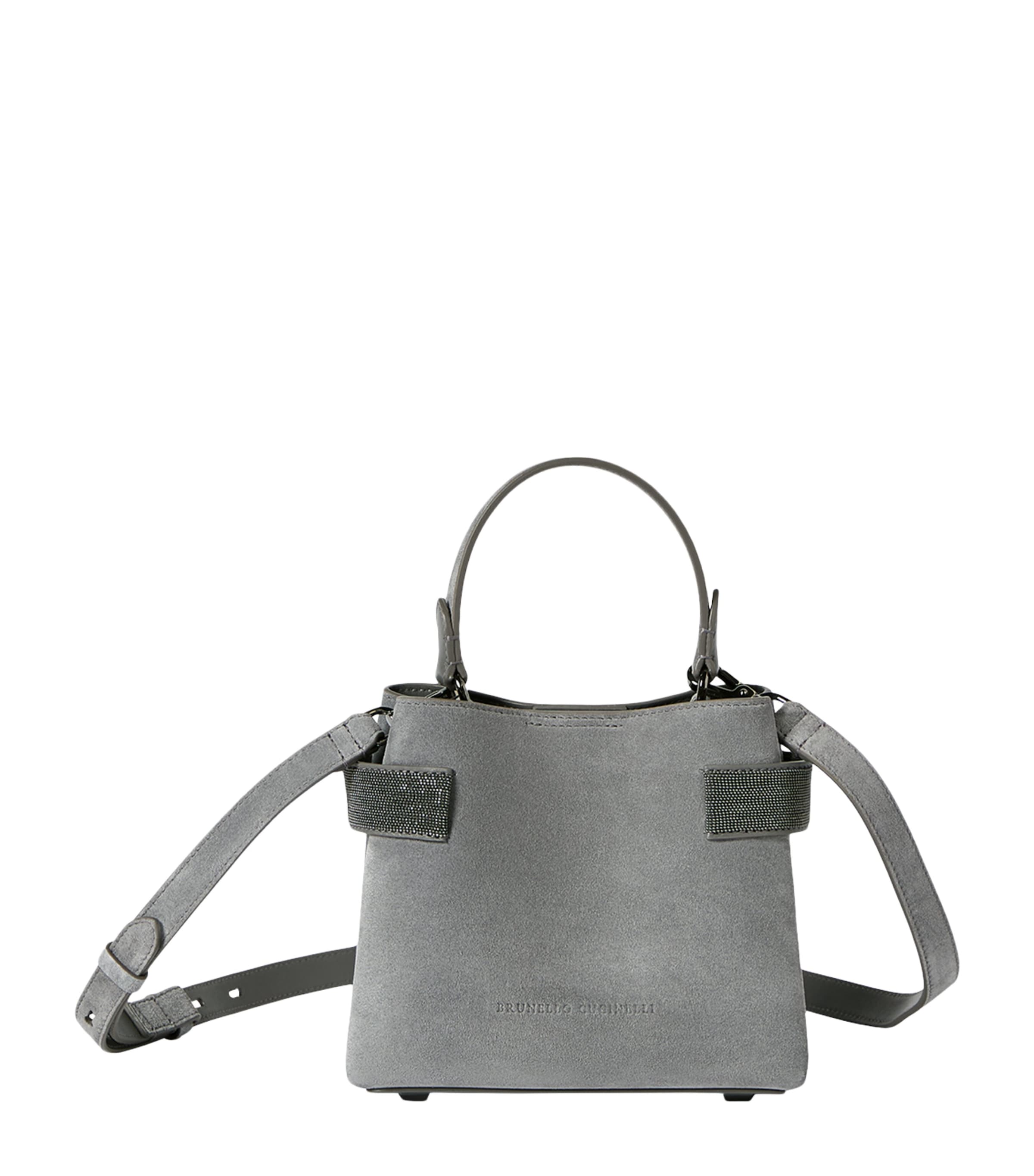 Brunello Cucinelli Small Suede Essence Top-Handle Bag