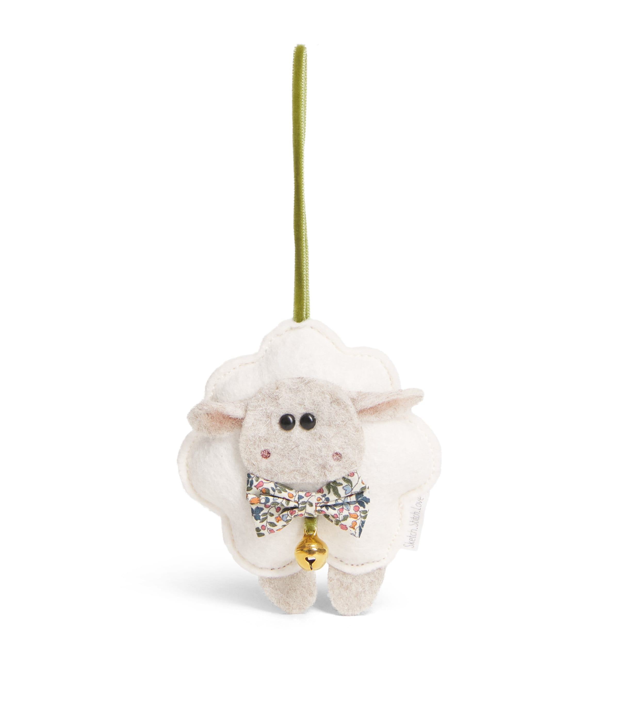 SKETCH.STITCH.LOVE Felt Sheep Tree Decoration Cream/multi