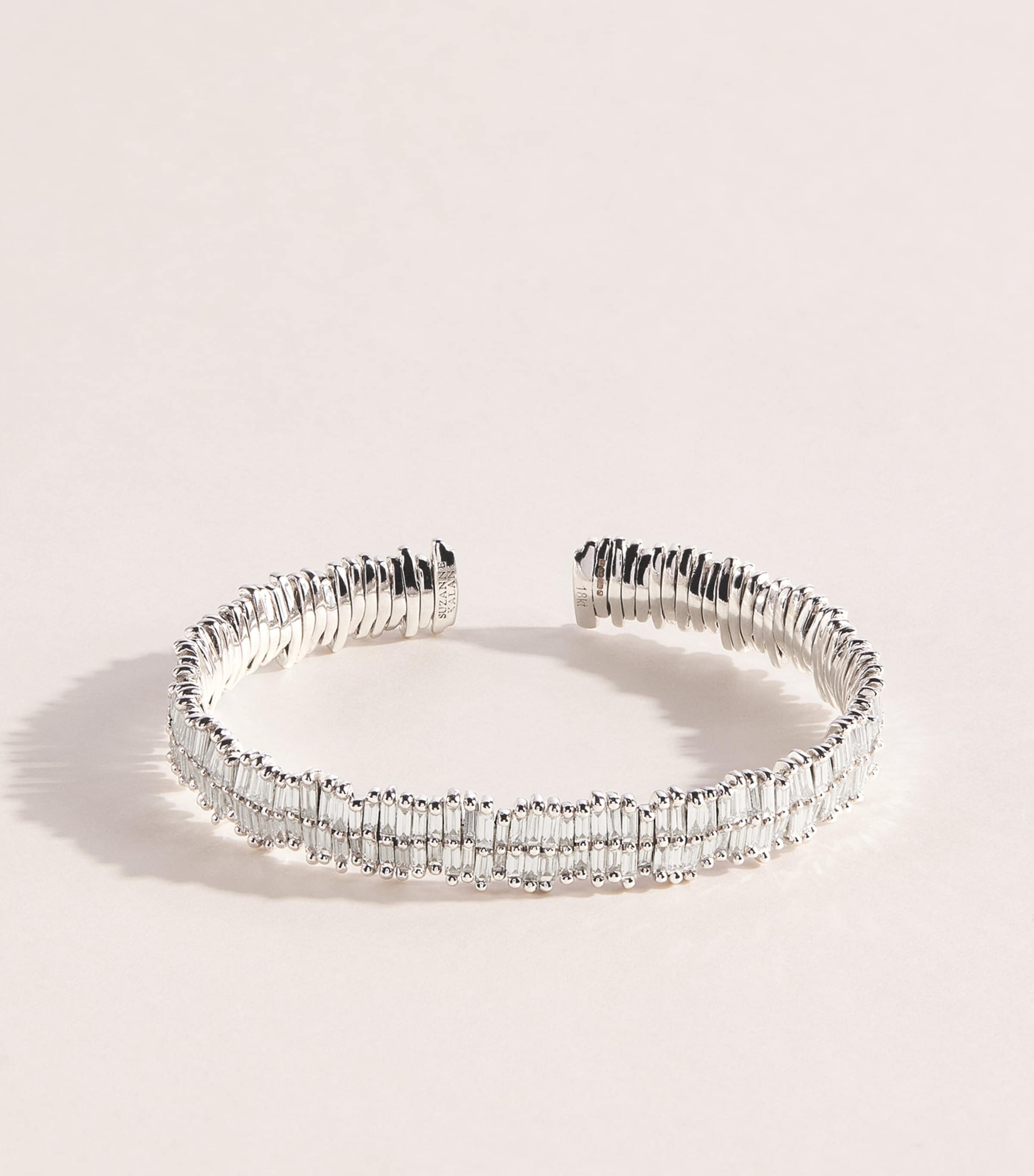 Suzanne Kalan White Gold and Diamond Classic Bangle Wg/wd