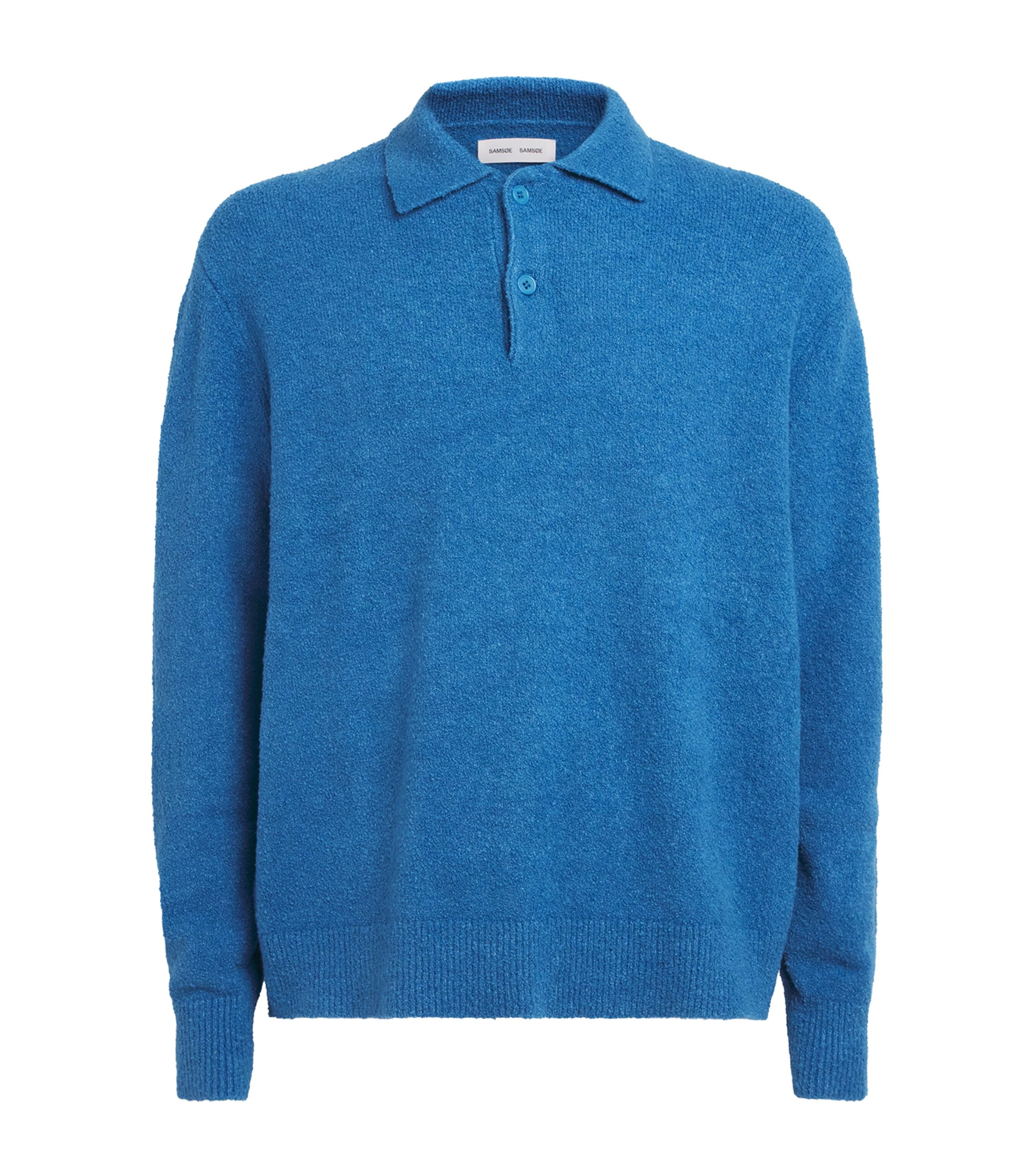 Cotton-Blend Polo Sweater