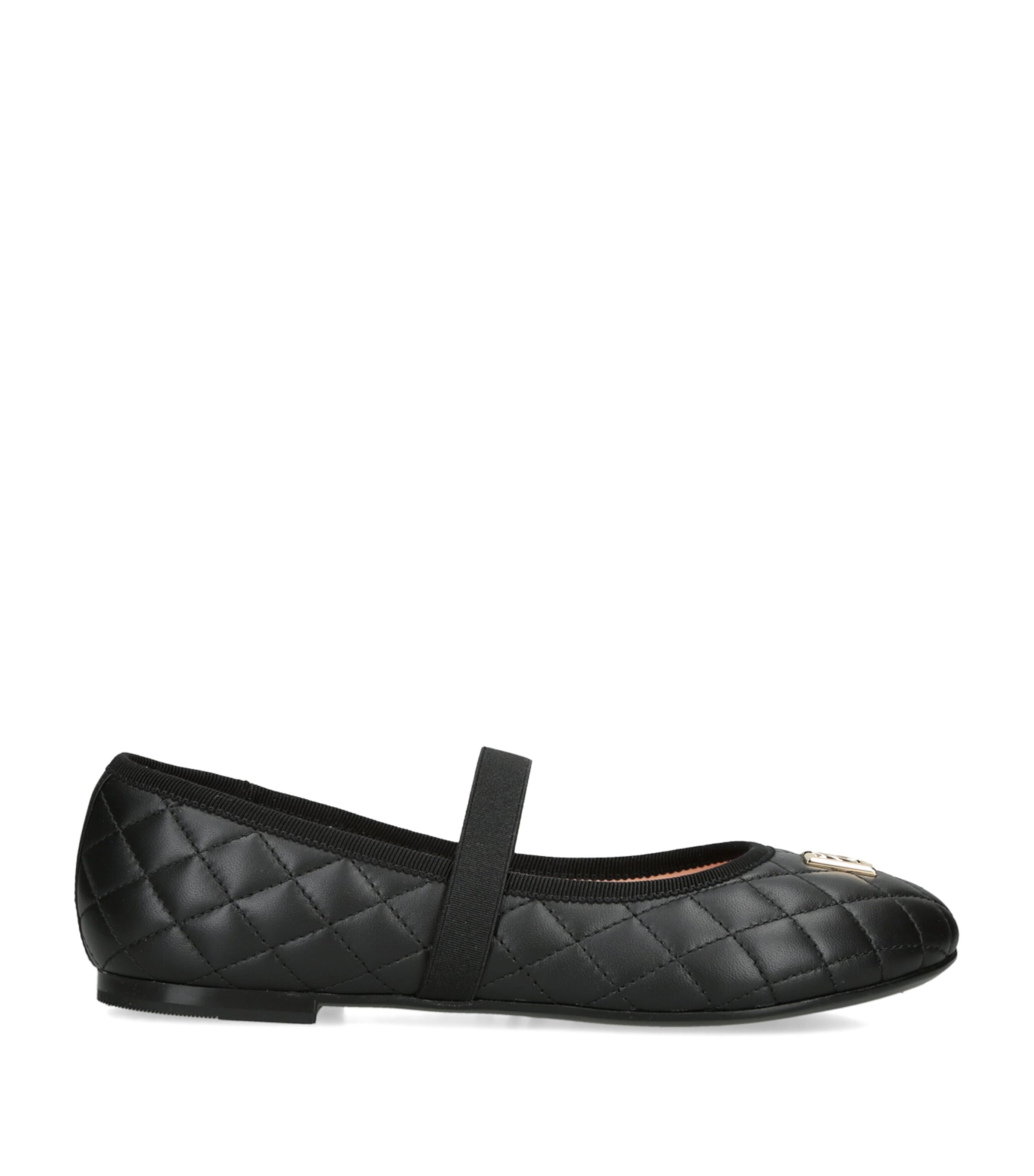 Dolce&Gabbana Kids Quilted Ballet Flats Black