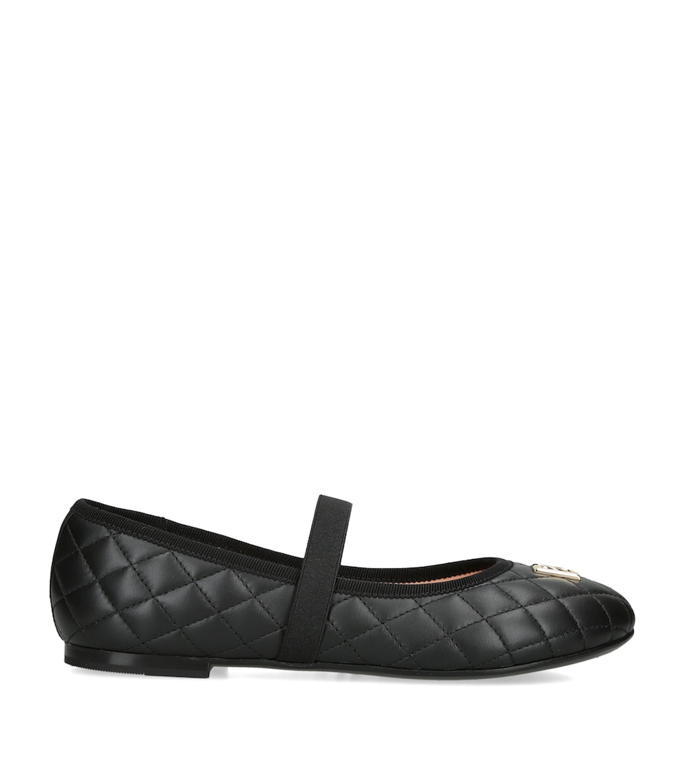 Dolce&Gabbana Kids Quilted Ballet Flats Black