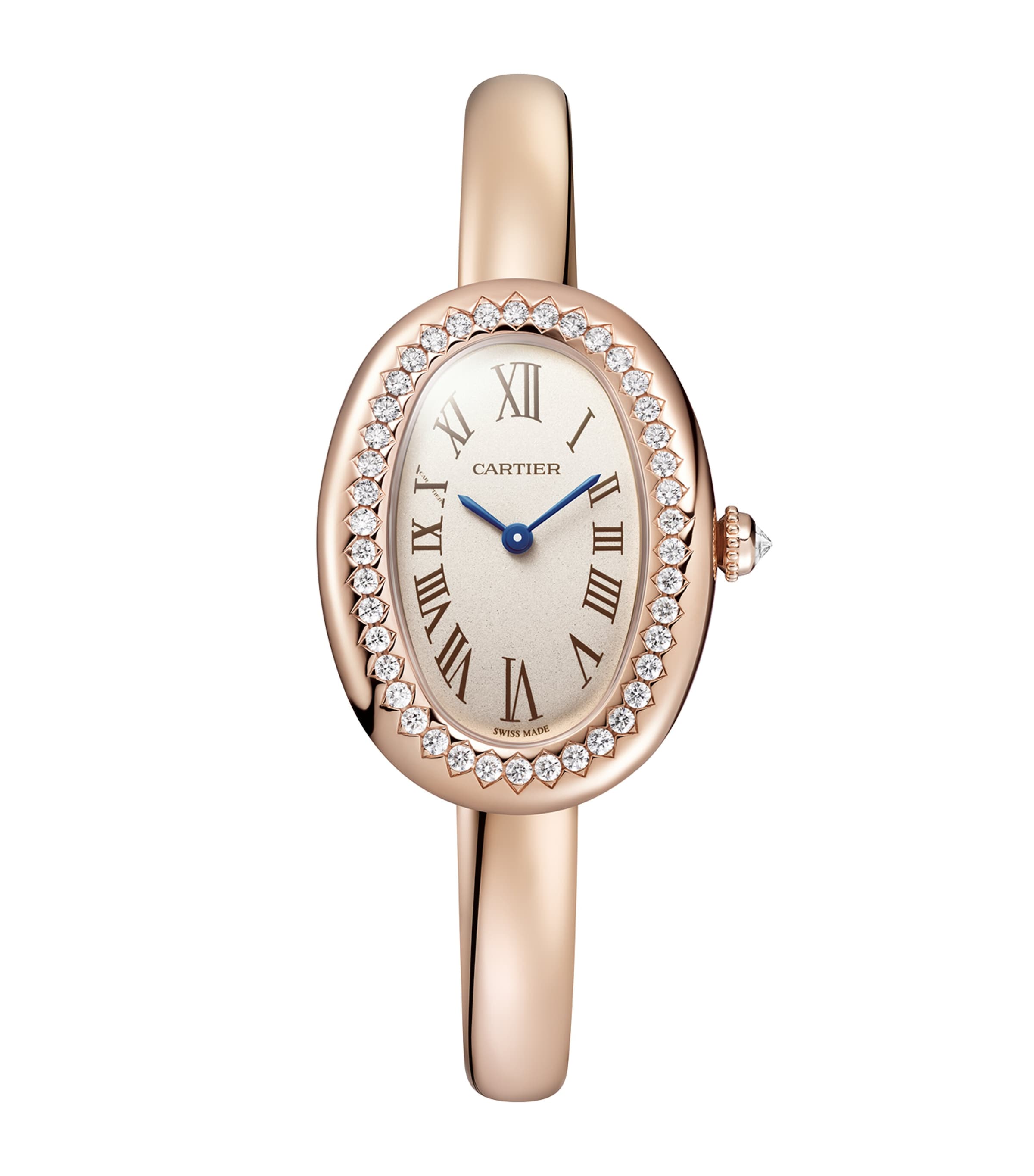 Cartier Small Rose Gold and Diamond Baignoire de Cartier Watch 23.1mm (Size 17) Rose Gold