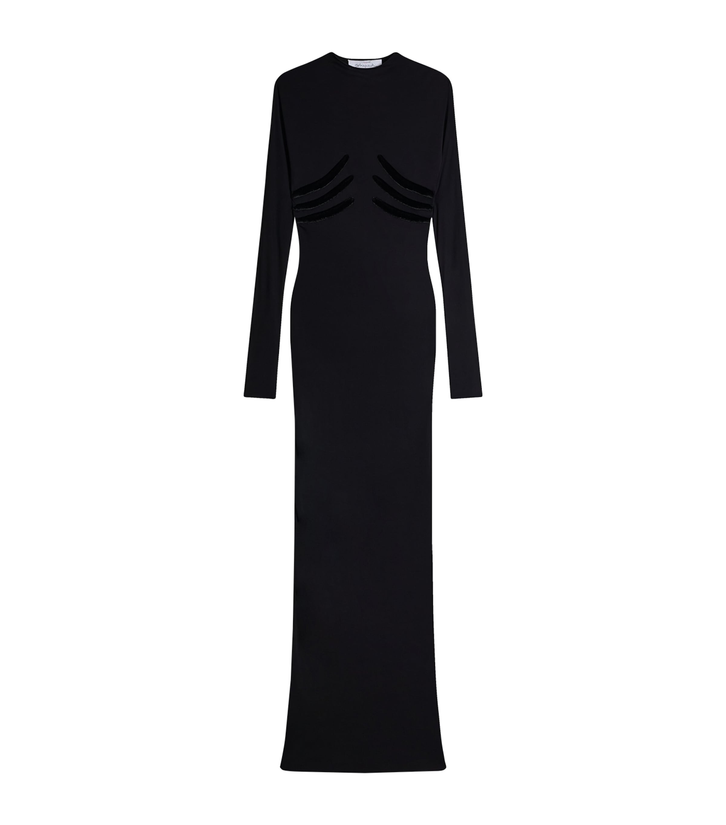 Schiaparelli Womens Trompe-l'Oeil Skeleton Maxi Dress Black