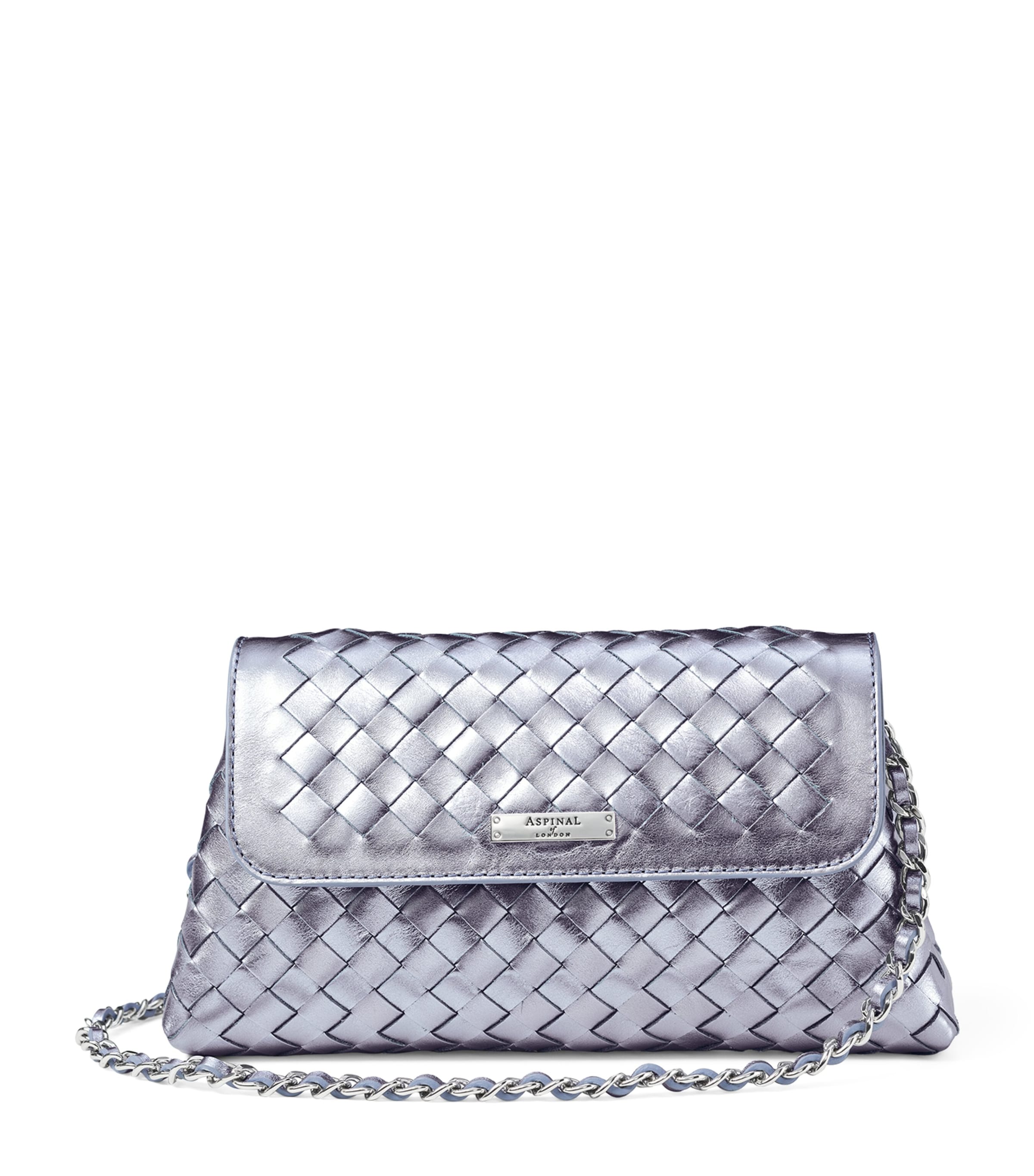 Metallic Leather Clutch Bag