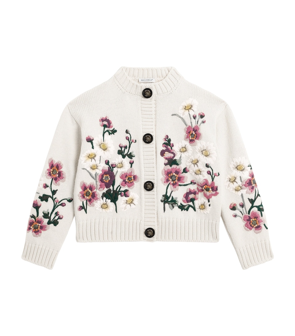 Virgin Wool Floral Cardigan (8-12+ Years)
