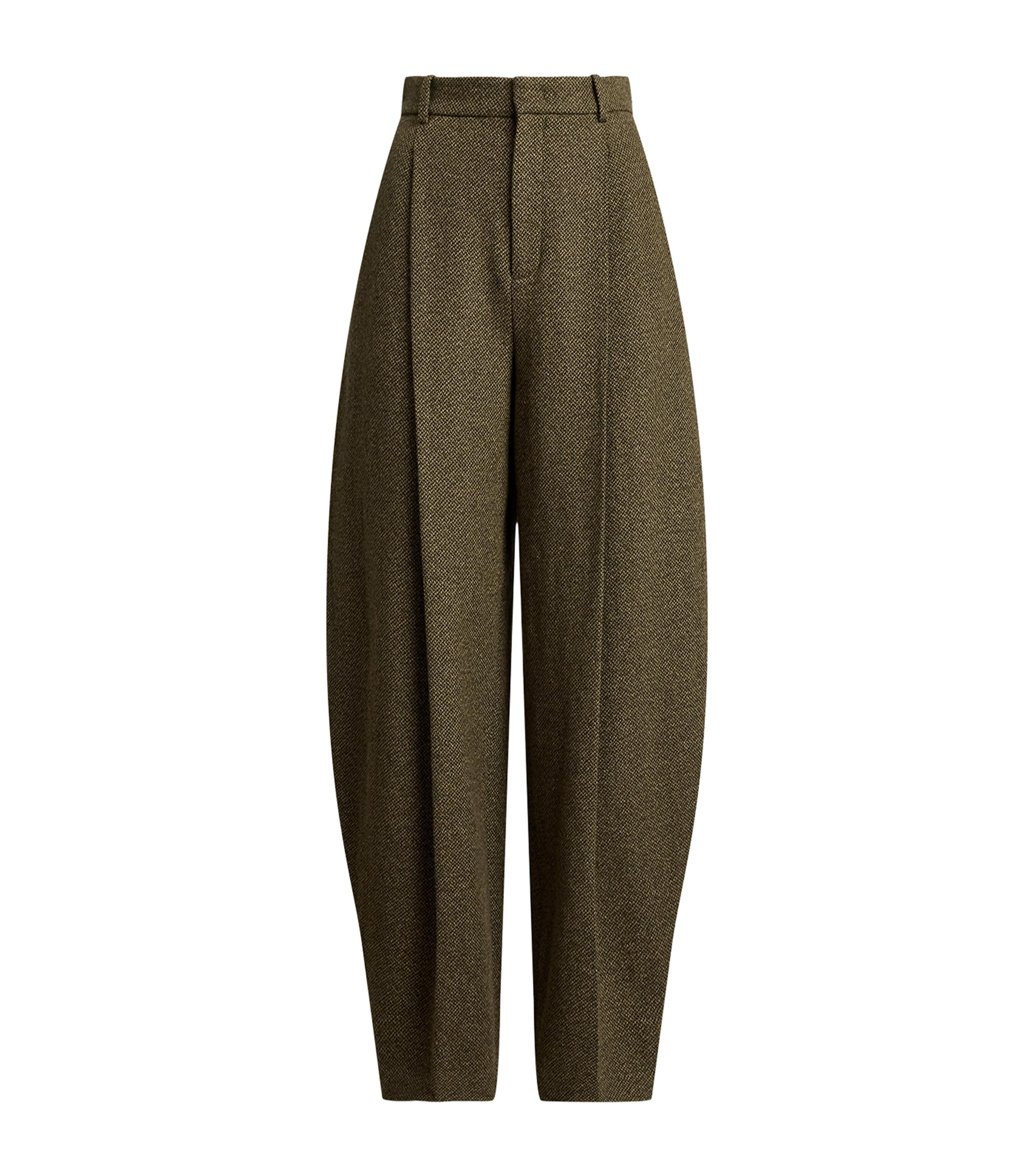 Ralph Lauren Collection Womens Linen-Cashmere Harlo Trousers Cypress Multi