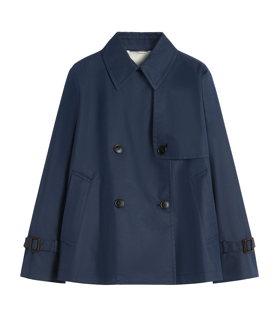 Water-Repellent Gabardine Trench Jacket