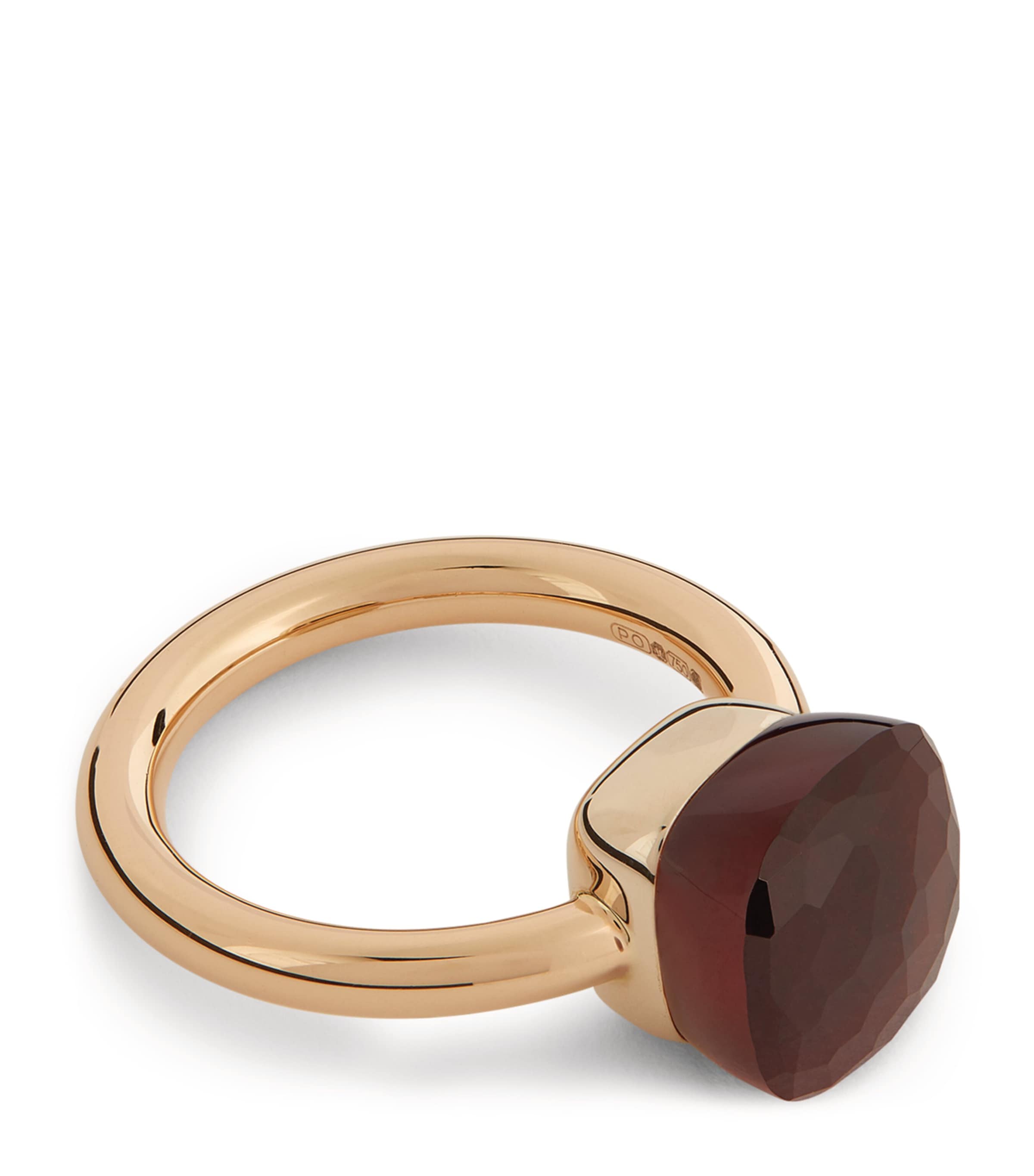 Mixed Gold and Garnet Nudo Classic Ring