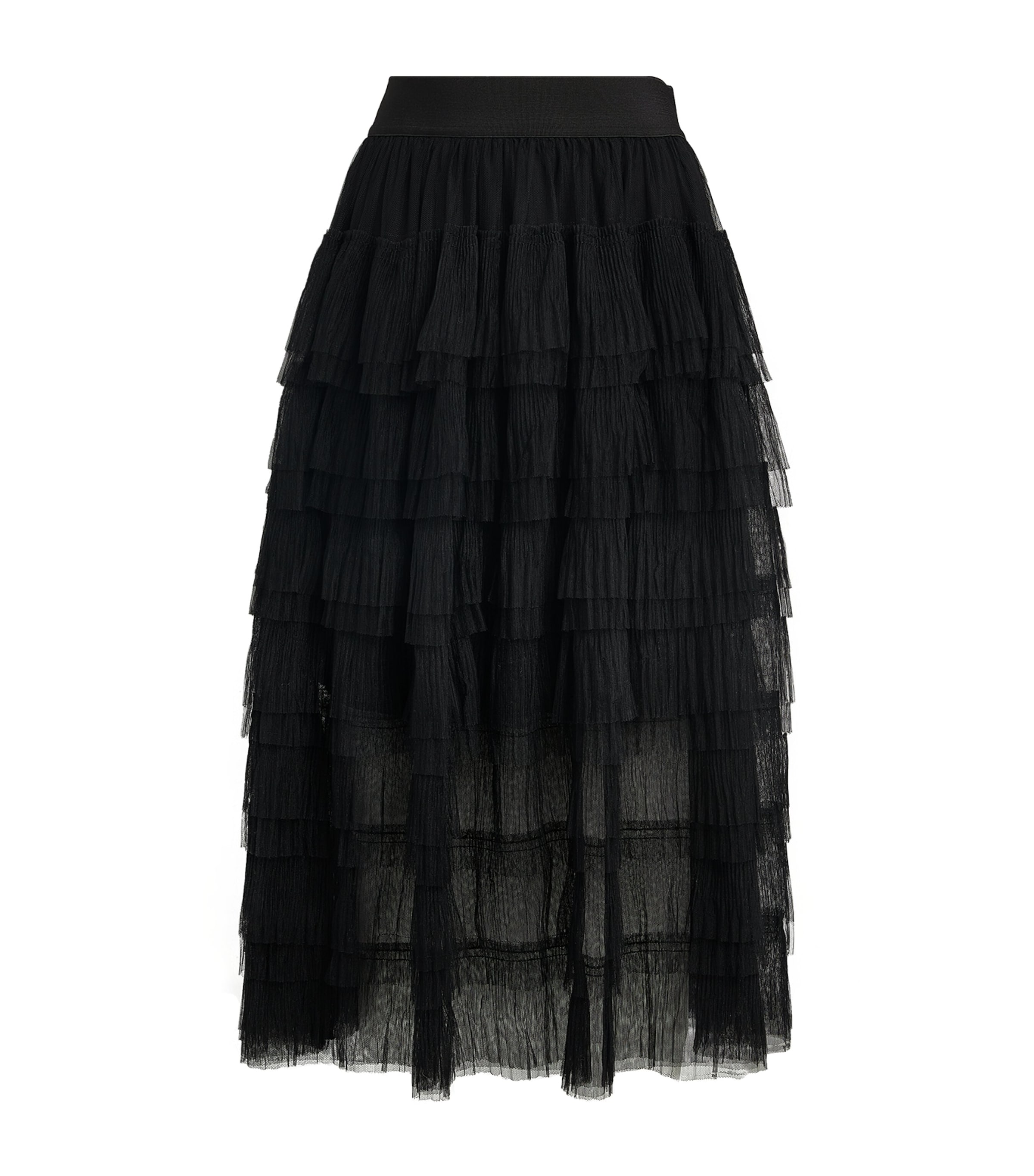 Semi-Sheer Midi Skirt