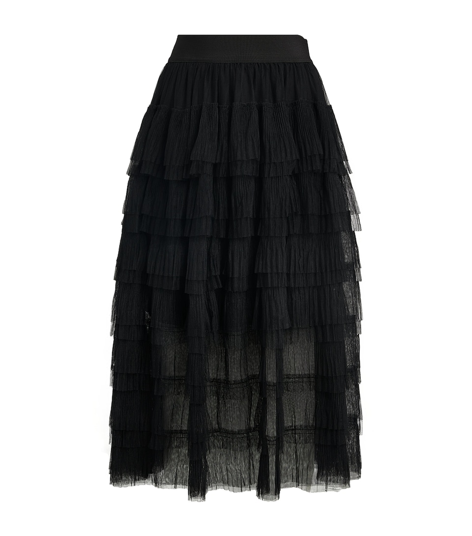 Semi-Sheer Midi Skirt