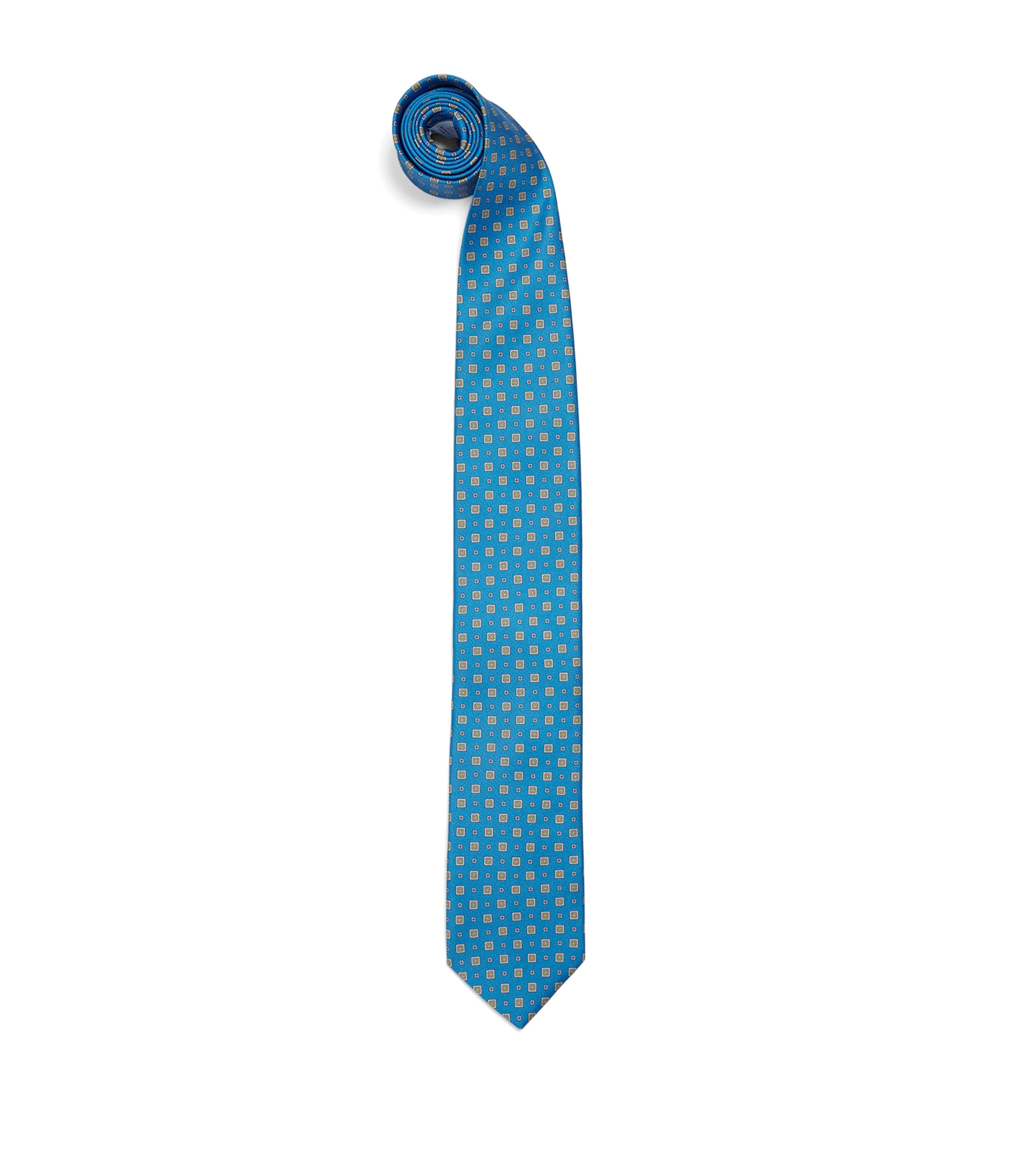 Eton Silk Jacquard Tie Blue
