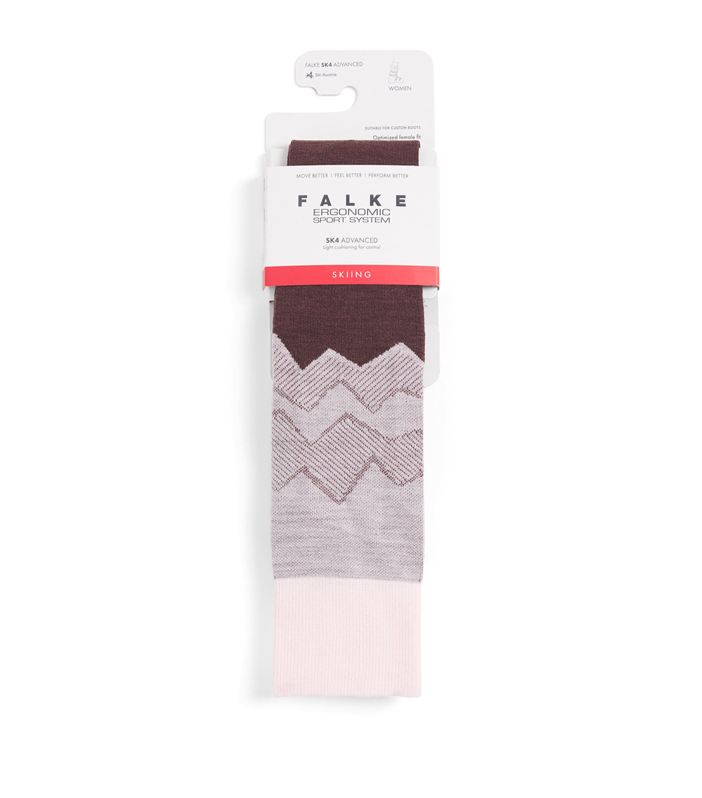 Falke Womens SK4 Skiing Socks Mahogany