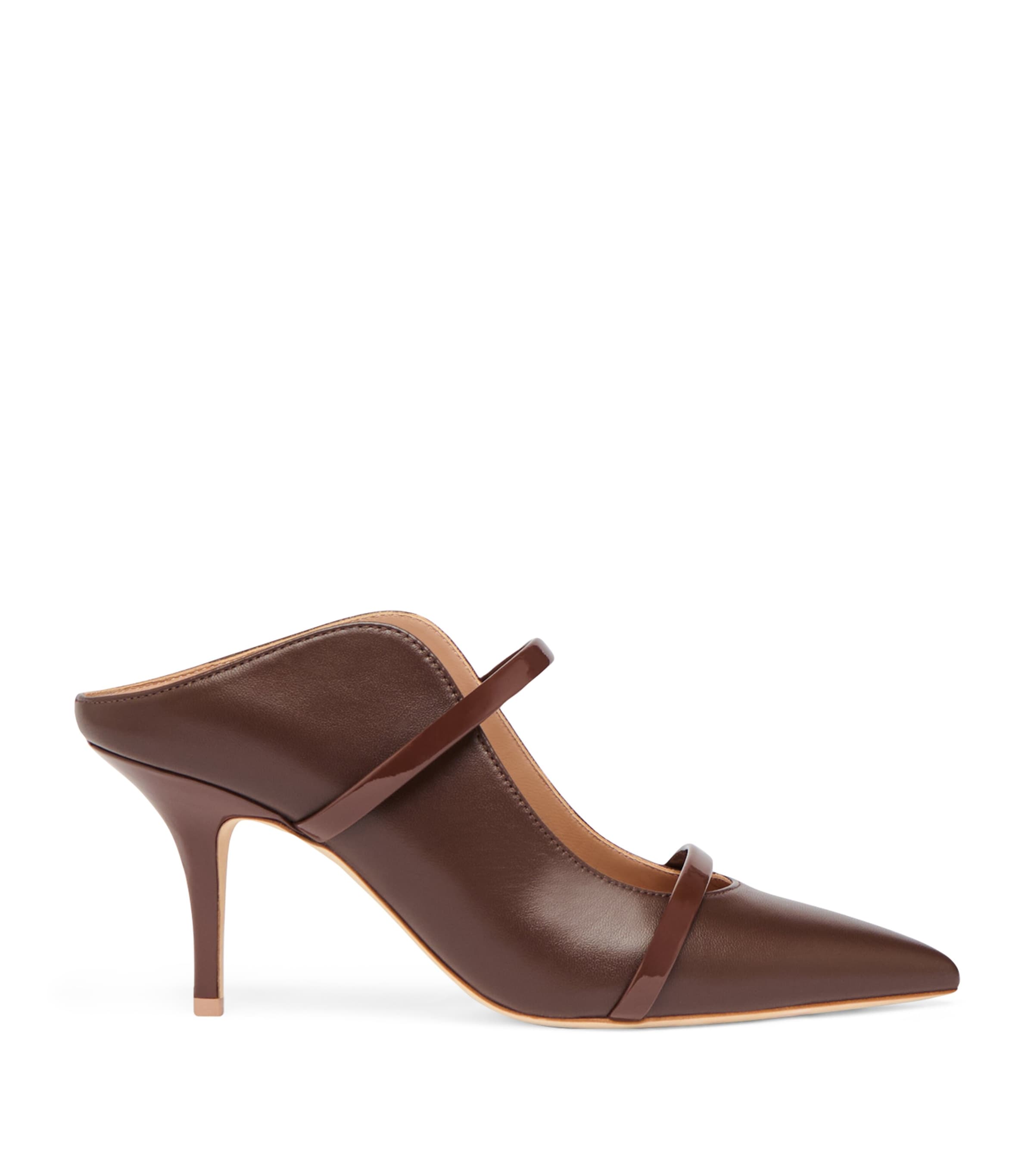 Malone Souliers Leather Maureen Heeled Mules 70 Tobacco