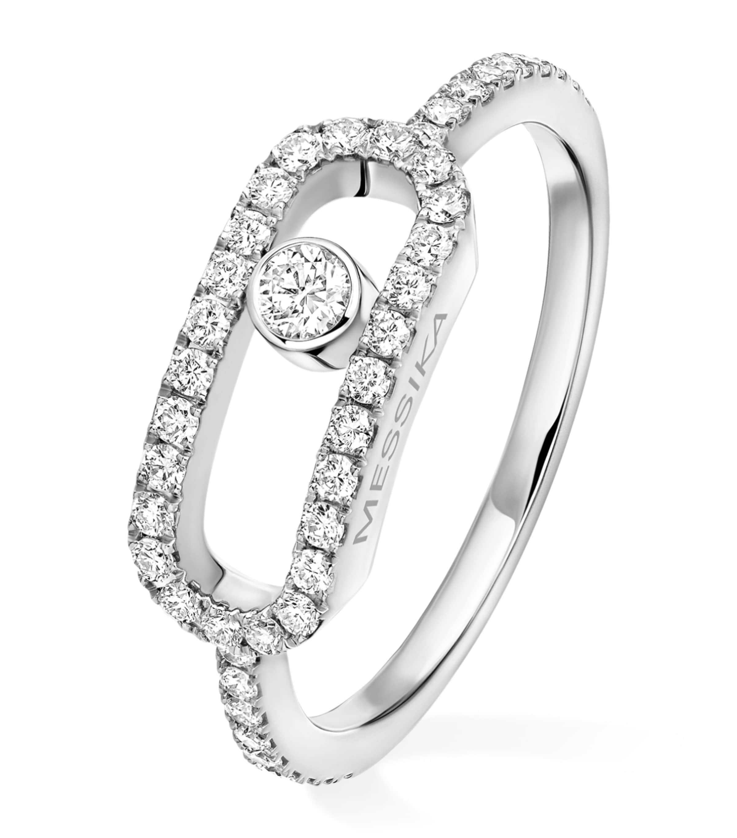 Messika Move Uno White Gold and Pavé Diamond Ring White Gold