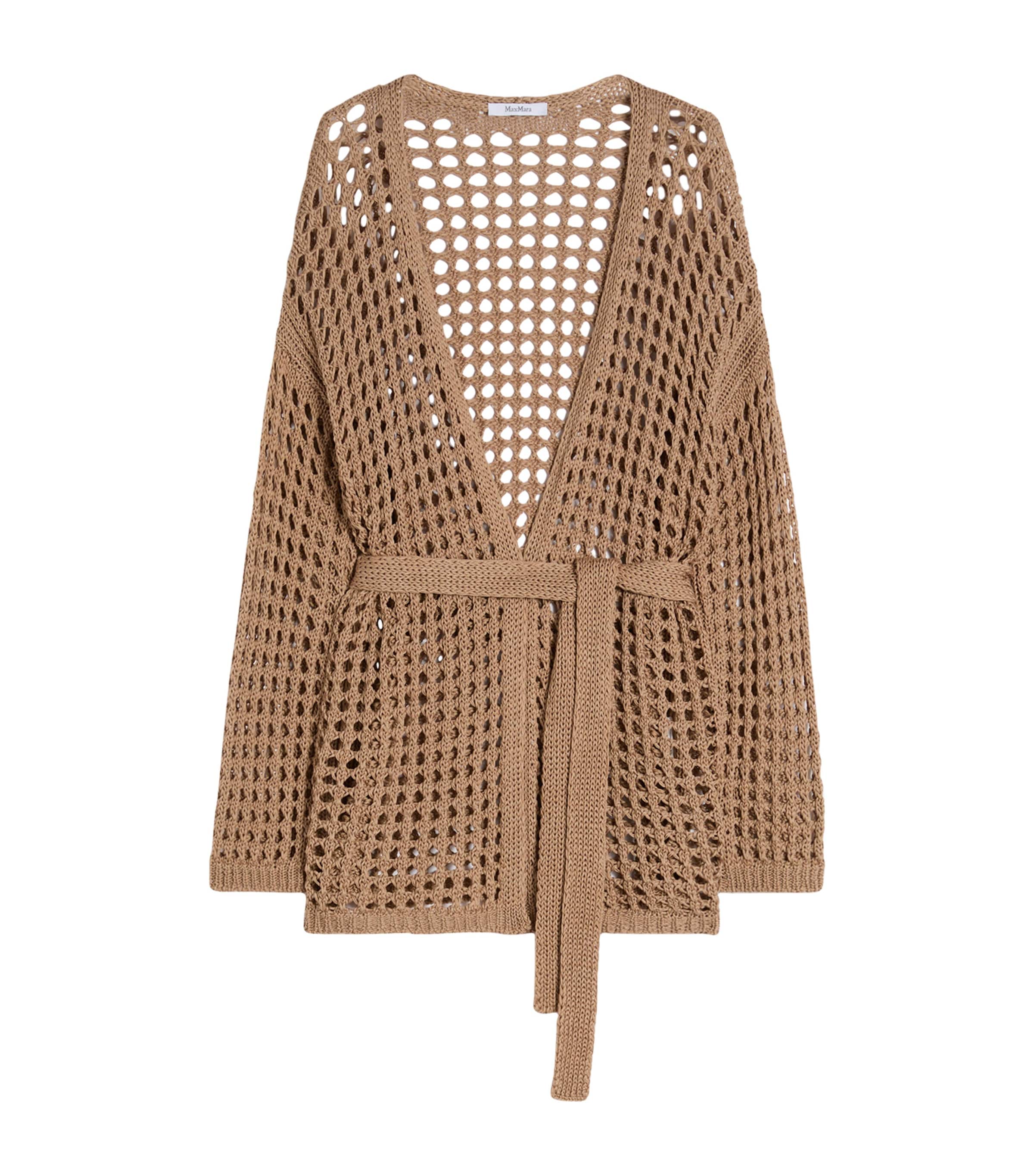 Cotton Open-Knit Cardigan