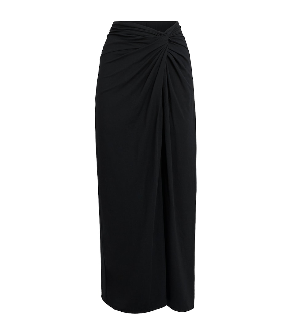 ME+EM Womens Jersey Knot Maxi Skirt Black
