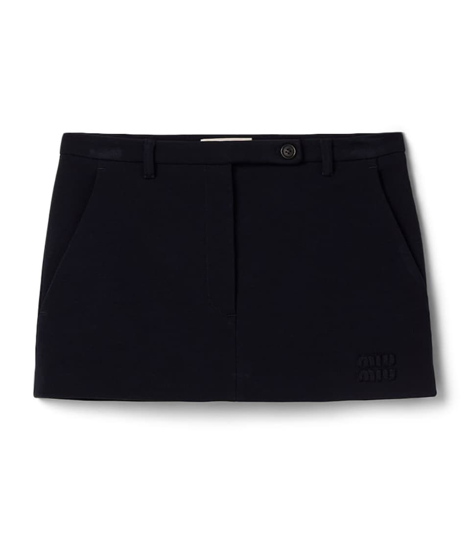 Logo Ribbed Mini Skirt