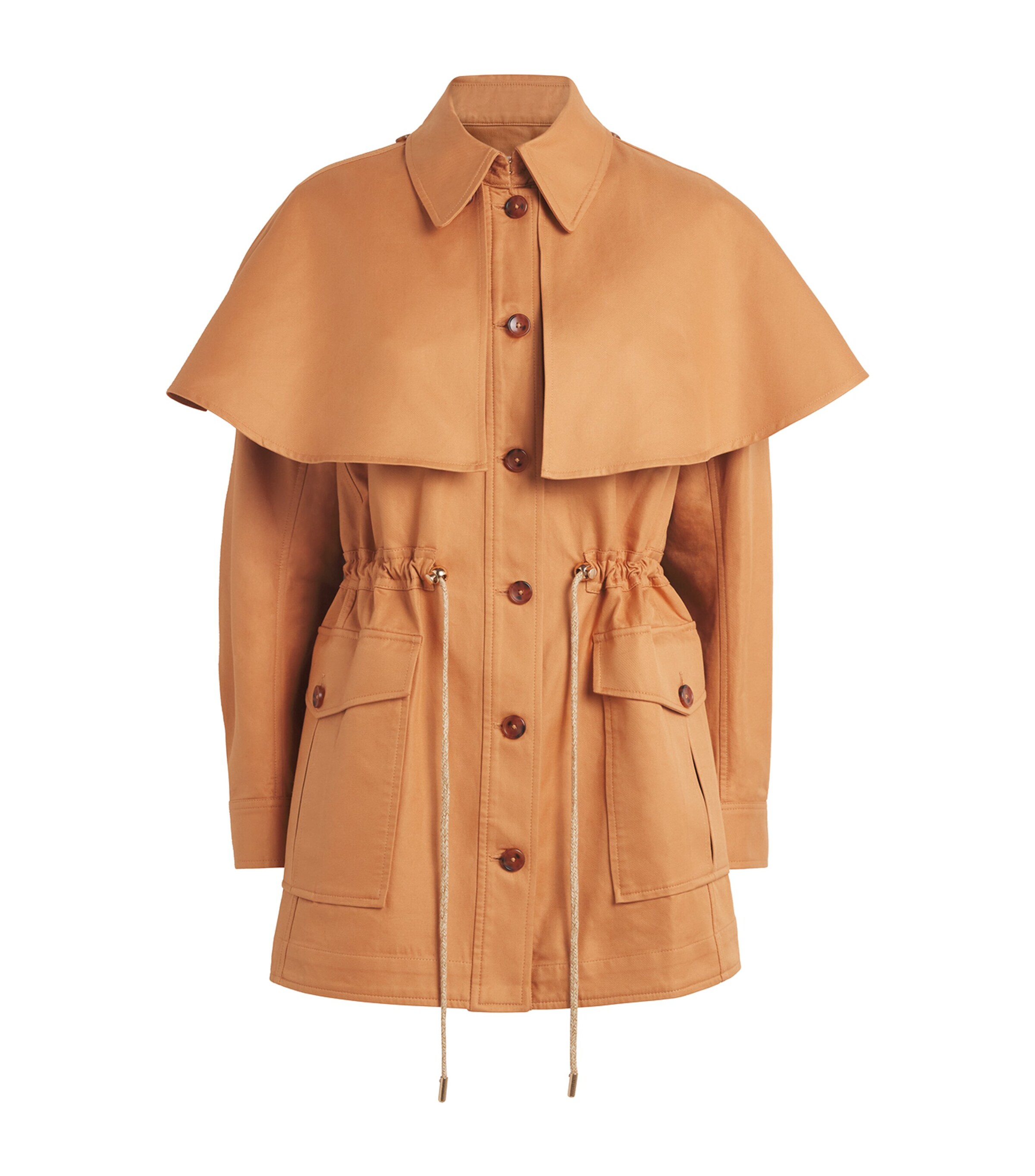 Cotton Cape-Overlay Devon Coat