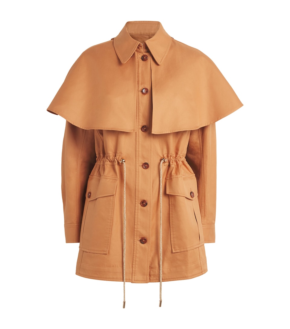 Cotton Cape-Overlay Devon Coat