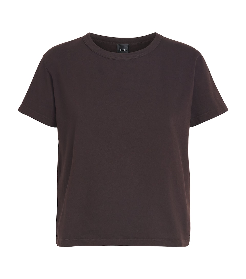 LESET Womens Cotton Margo T-Shirt Chocolate