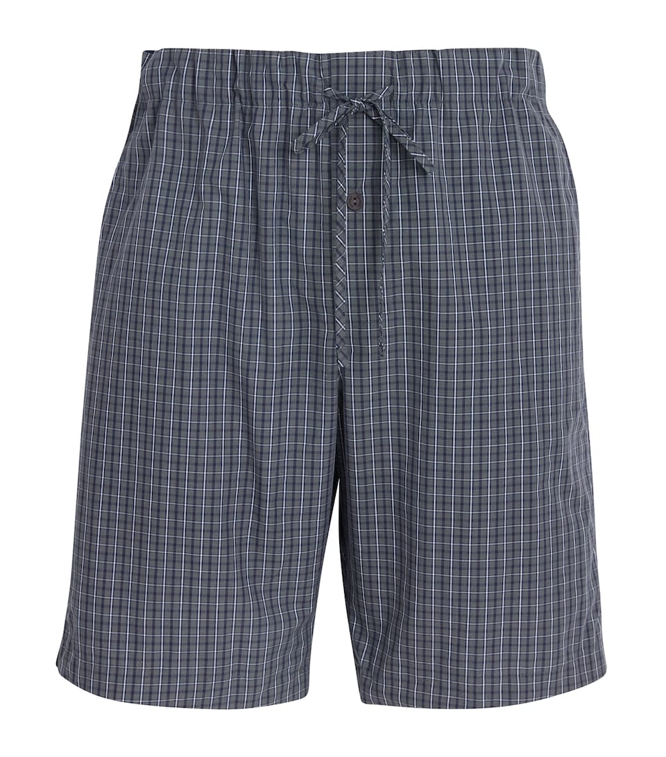 Hanro Mens Cotton Night & Day Shorts Casual Check