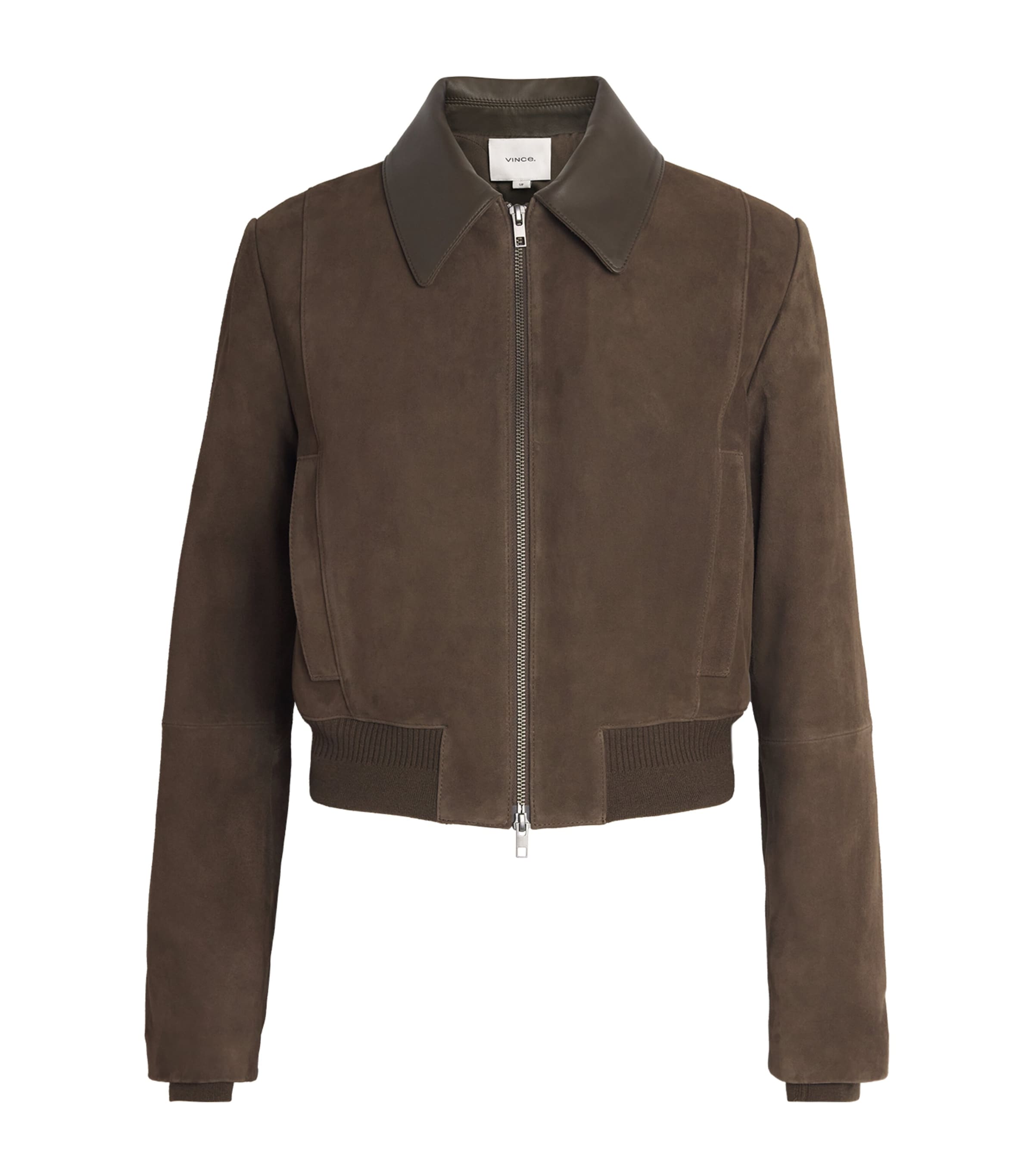 Suede Shrunken Bomber Jacket