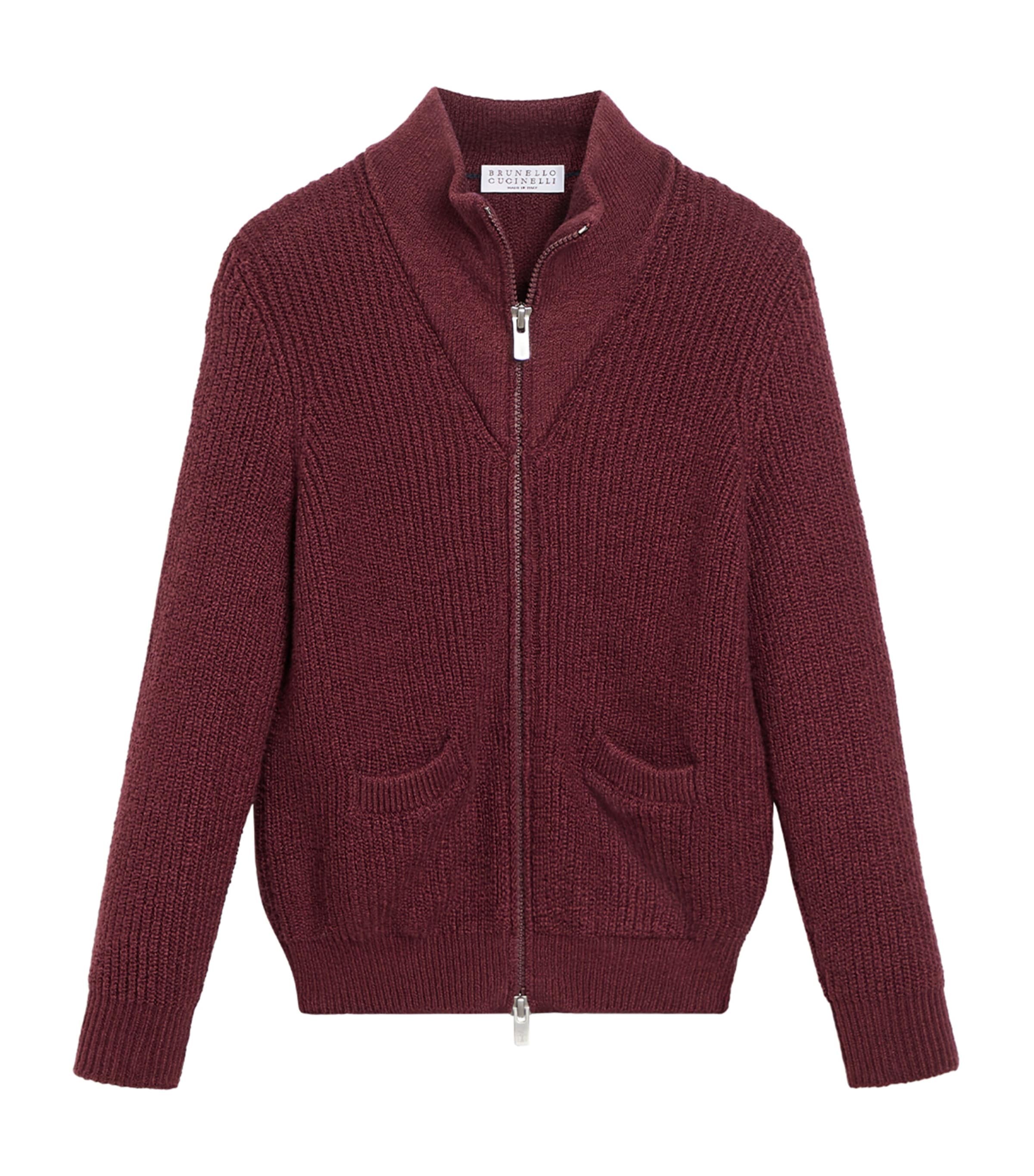 Brunello Cucinelli Kids Malfilé Cotton Cardigan (12-12+ Years) Dark Red