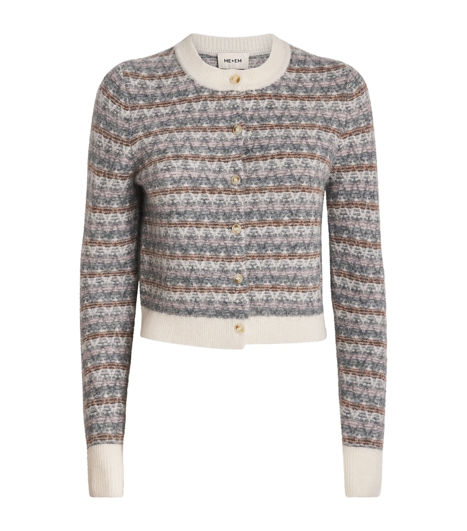 Alpaca-Blend Jacquard Cardigan