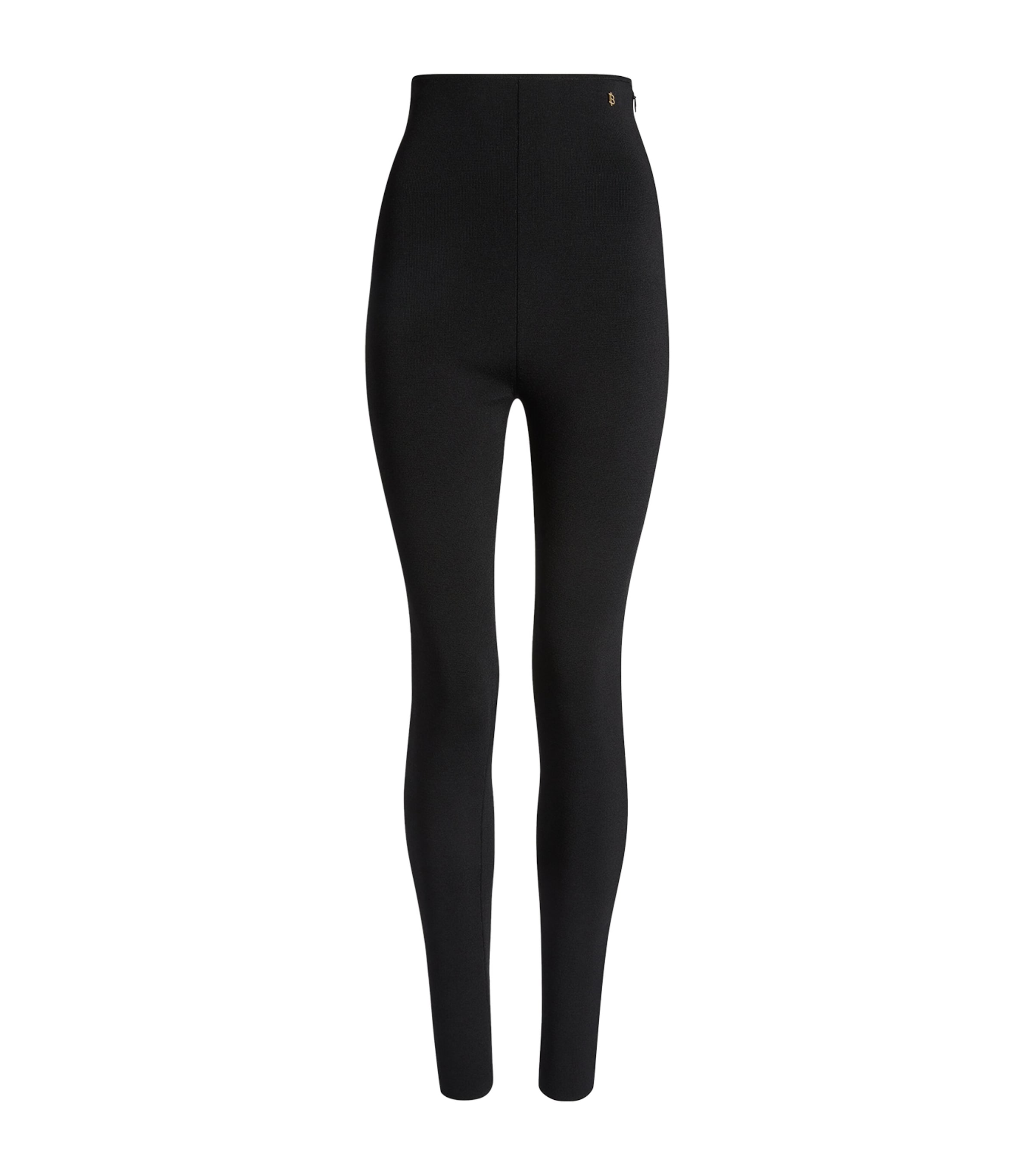 Balmain Womens Jersey High-Rise Trousers Noir
