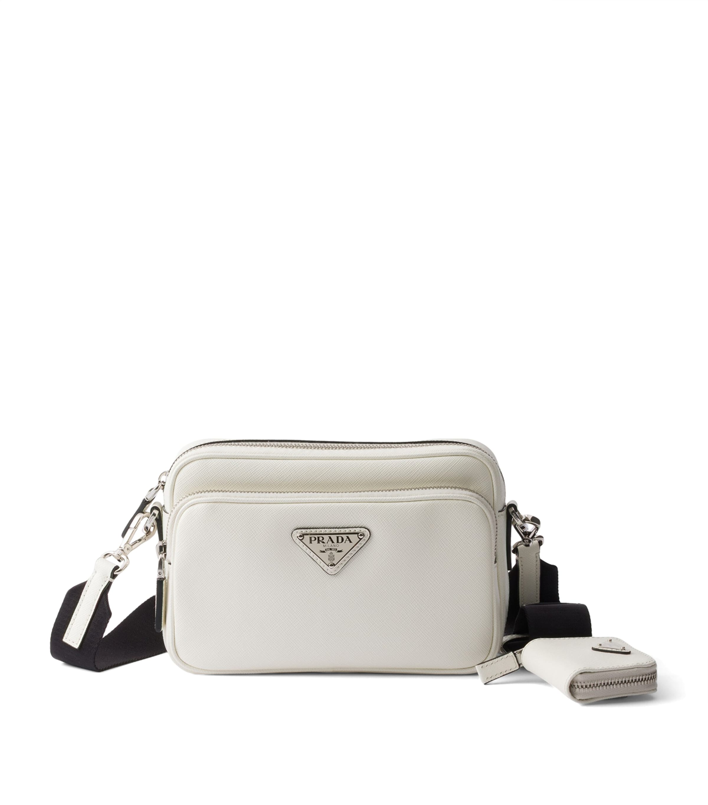 Prada Saffiano Leather Cross-Body Bag White