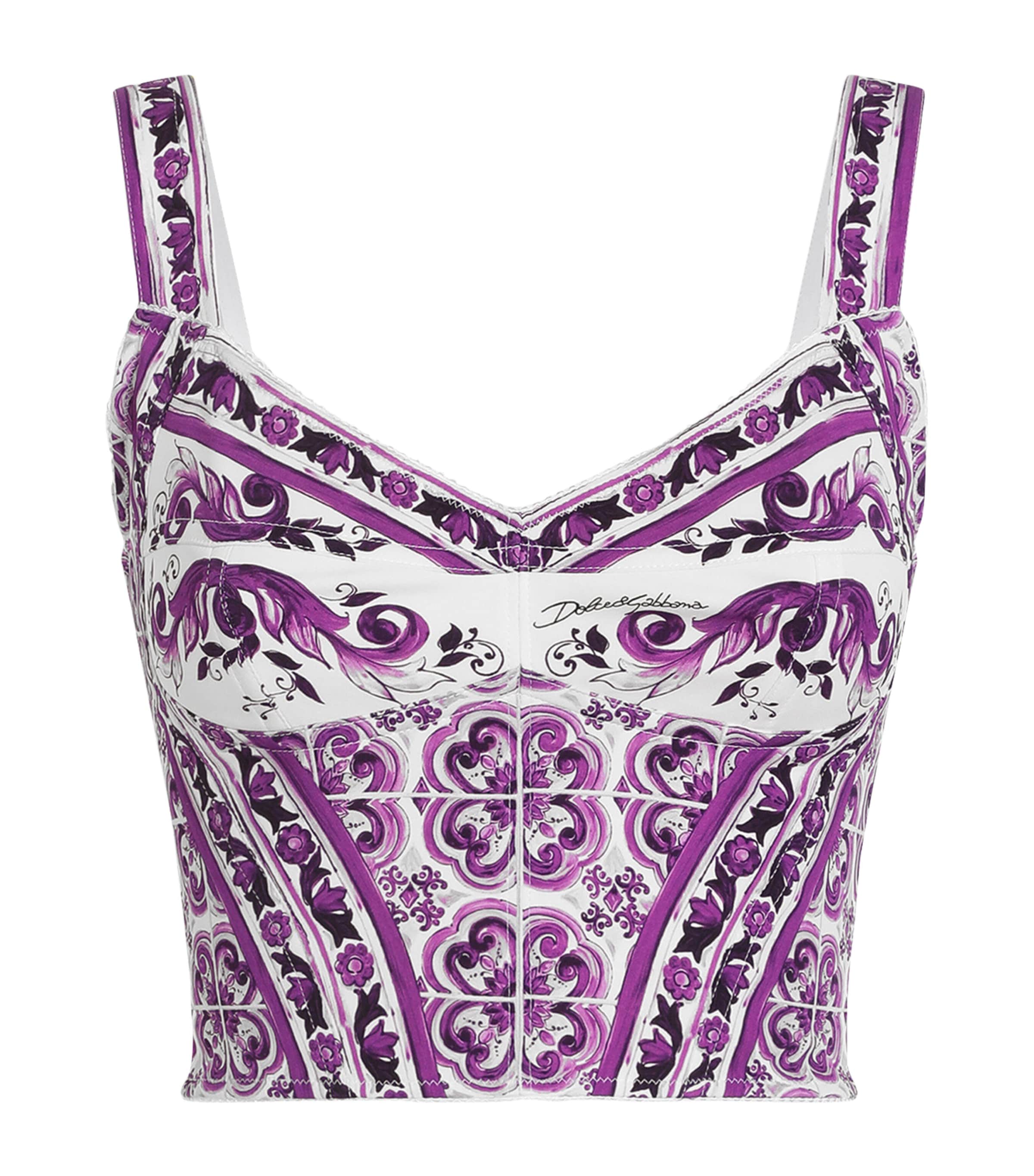 Printed Bustier Top