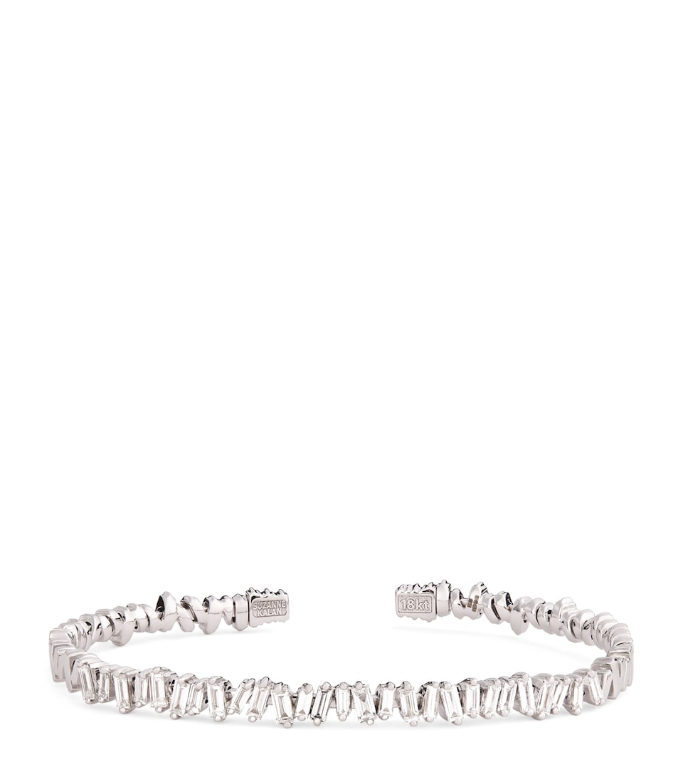 White Gold and Diamond Classic Bangle
