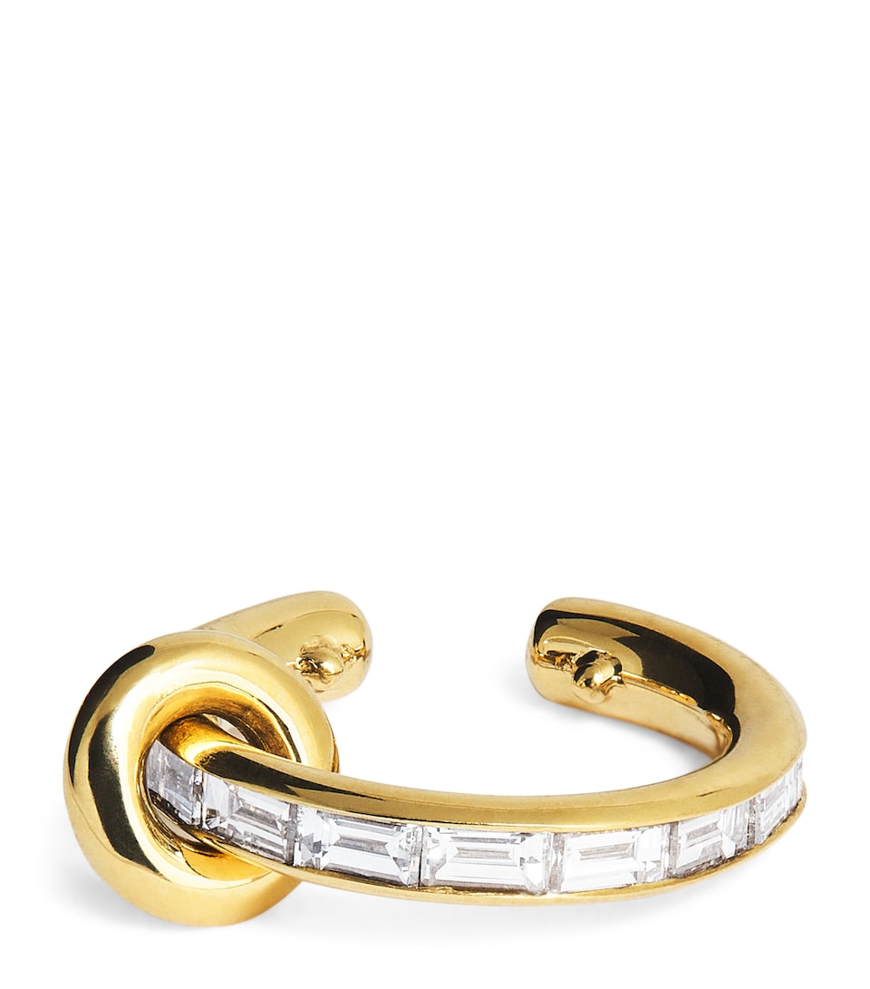 Yellow Gold and Diamond Portia Single Ear Cuff