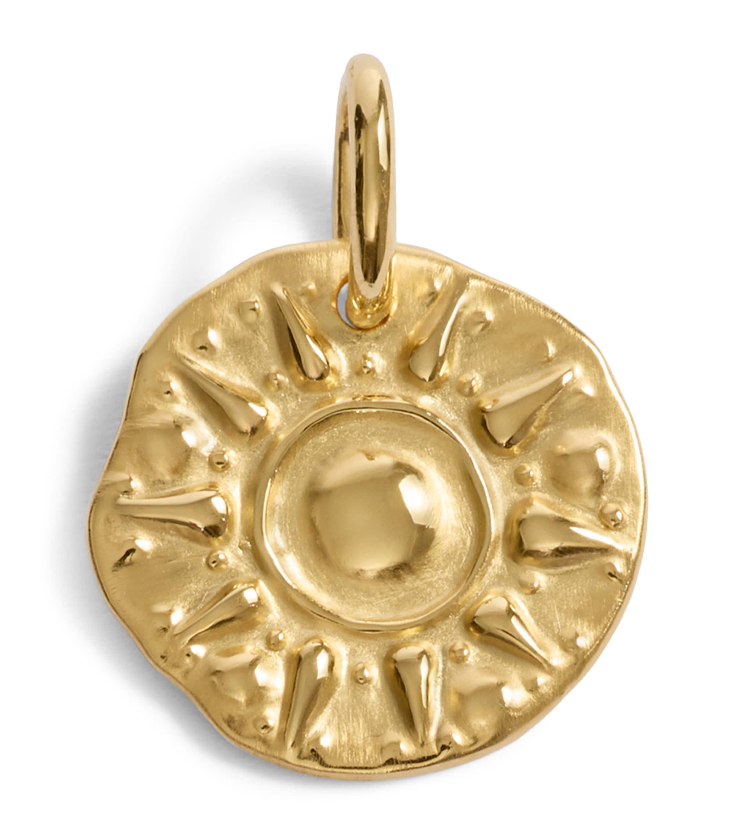 Monica Vinader Gold Vermeil Sun Pendant Gold