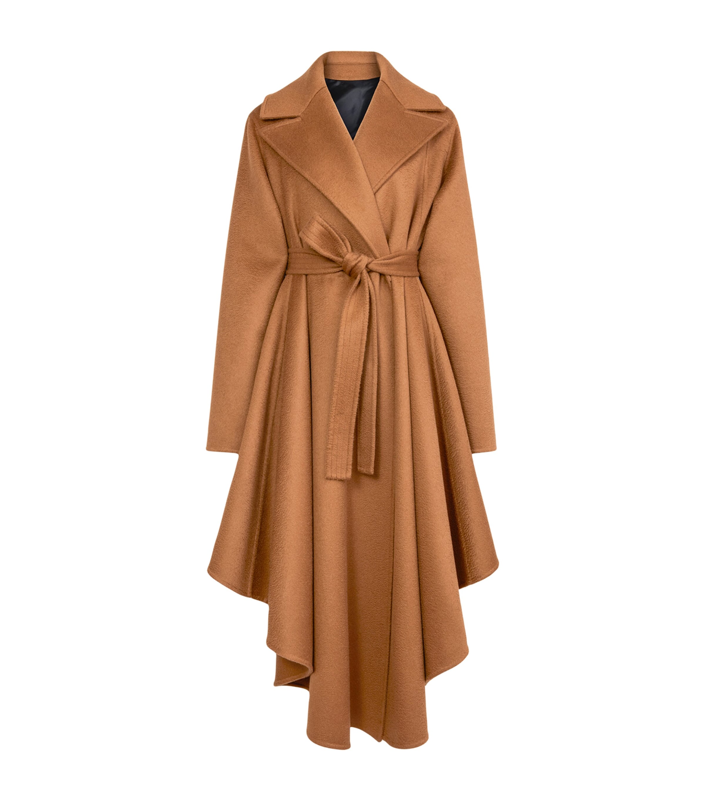 Alaïa Womens Double-Faced Cashmere Wrap Coat Havana