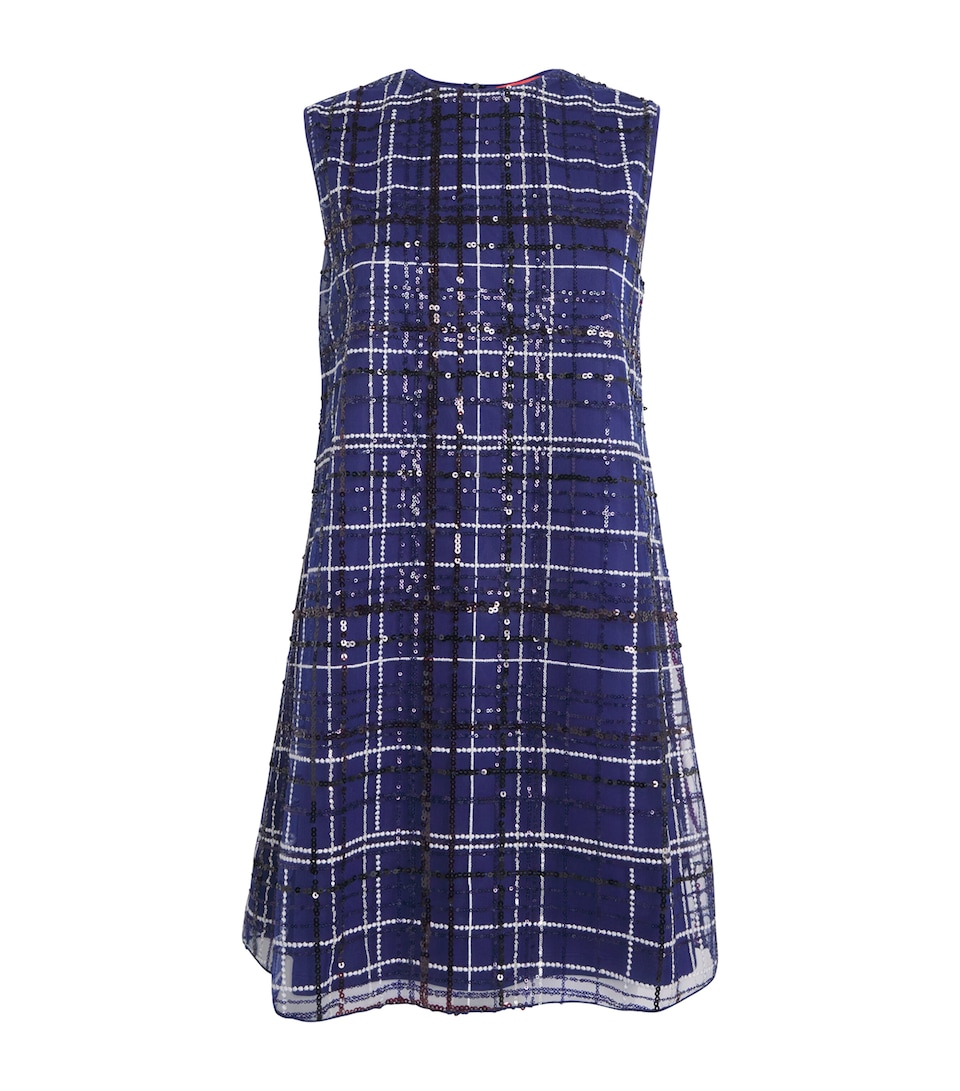 Sequin Check Mini Dress