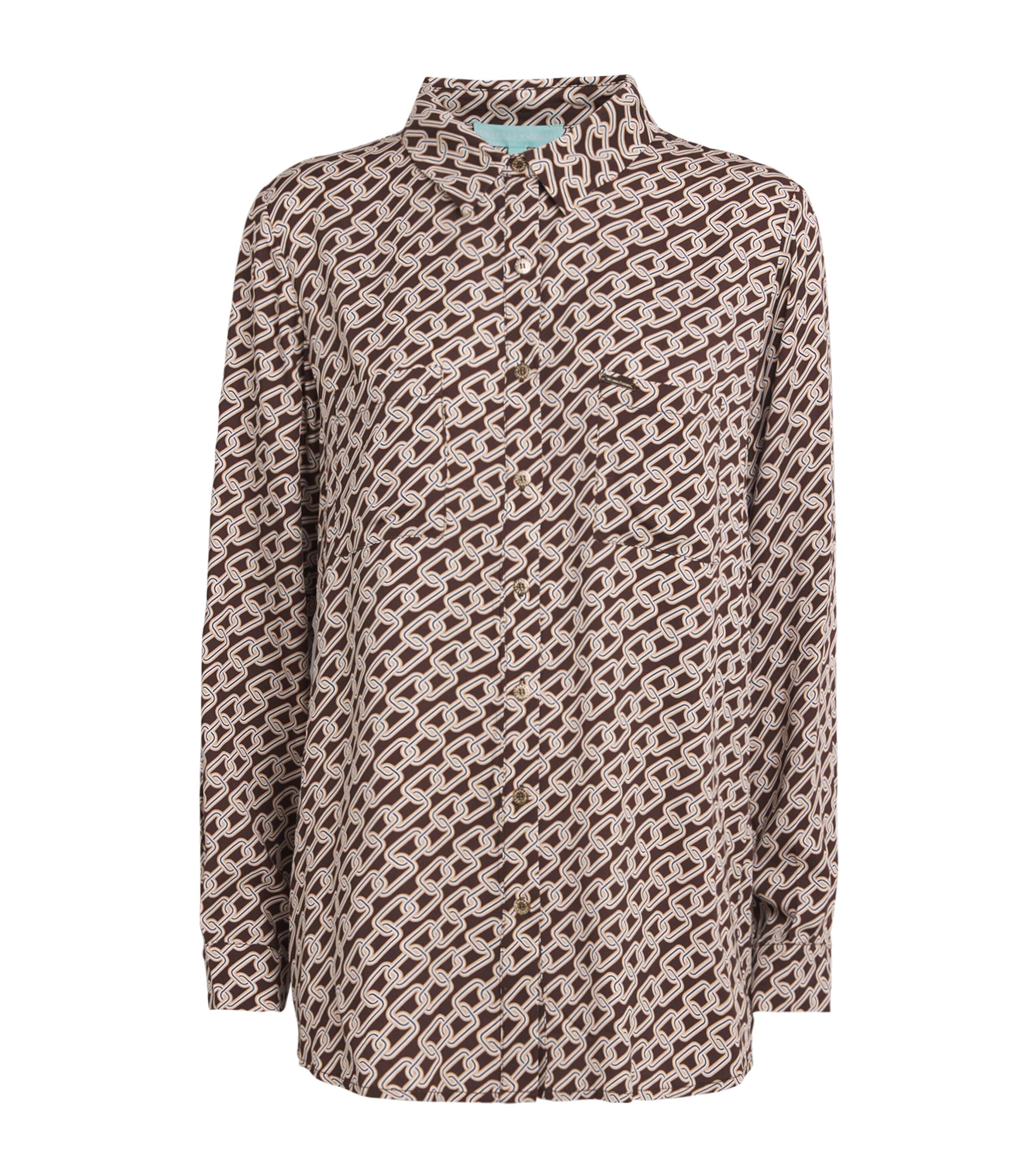 Melissa Odabash Womens Chain Print Millie Shirt