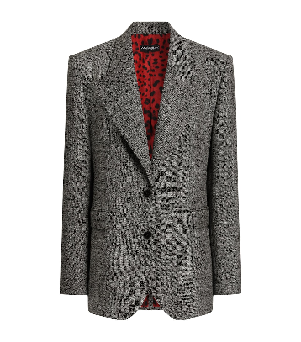Dolce&Gabbana Womens Virgin Wool Oversized Blazer Fantasy (not P