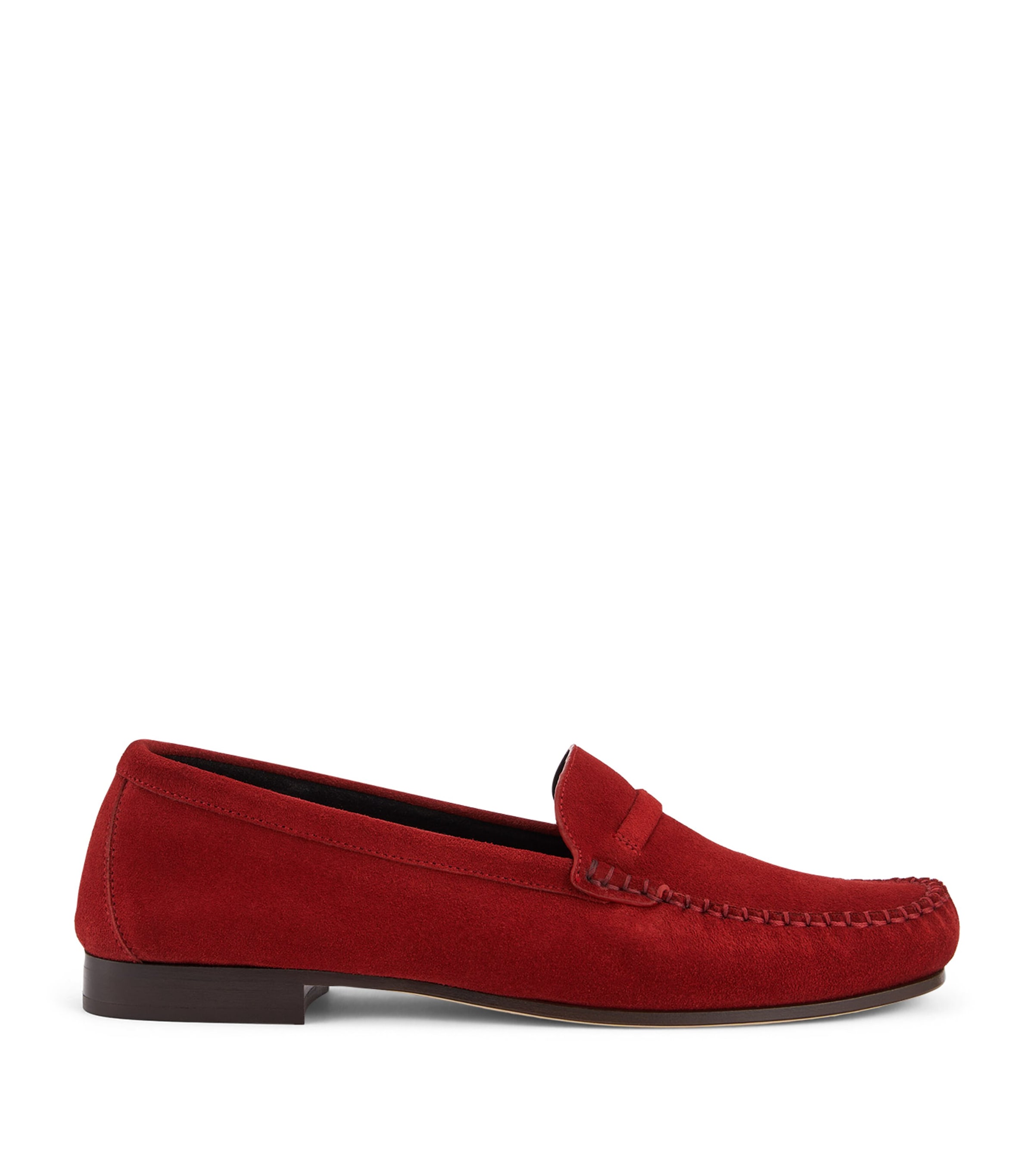 Malone Souliers Suede Knightsbridge Loafers Cardinale Red
