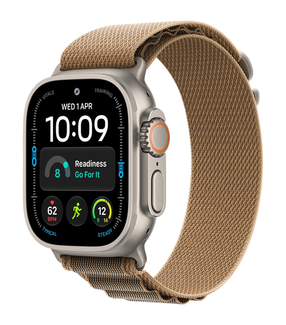 Apple Apple Watch Ultra 4 GPS + Cellular – Natural Titanium with Desert Alpine Loop, 49mm, Small Natural Titanium