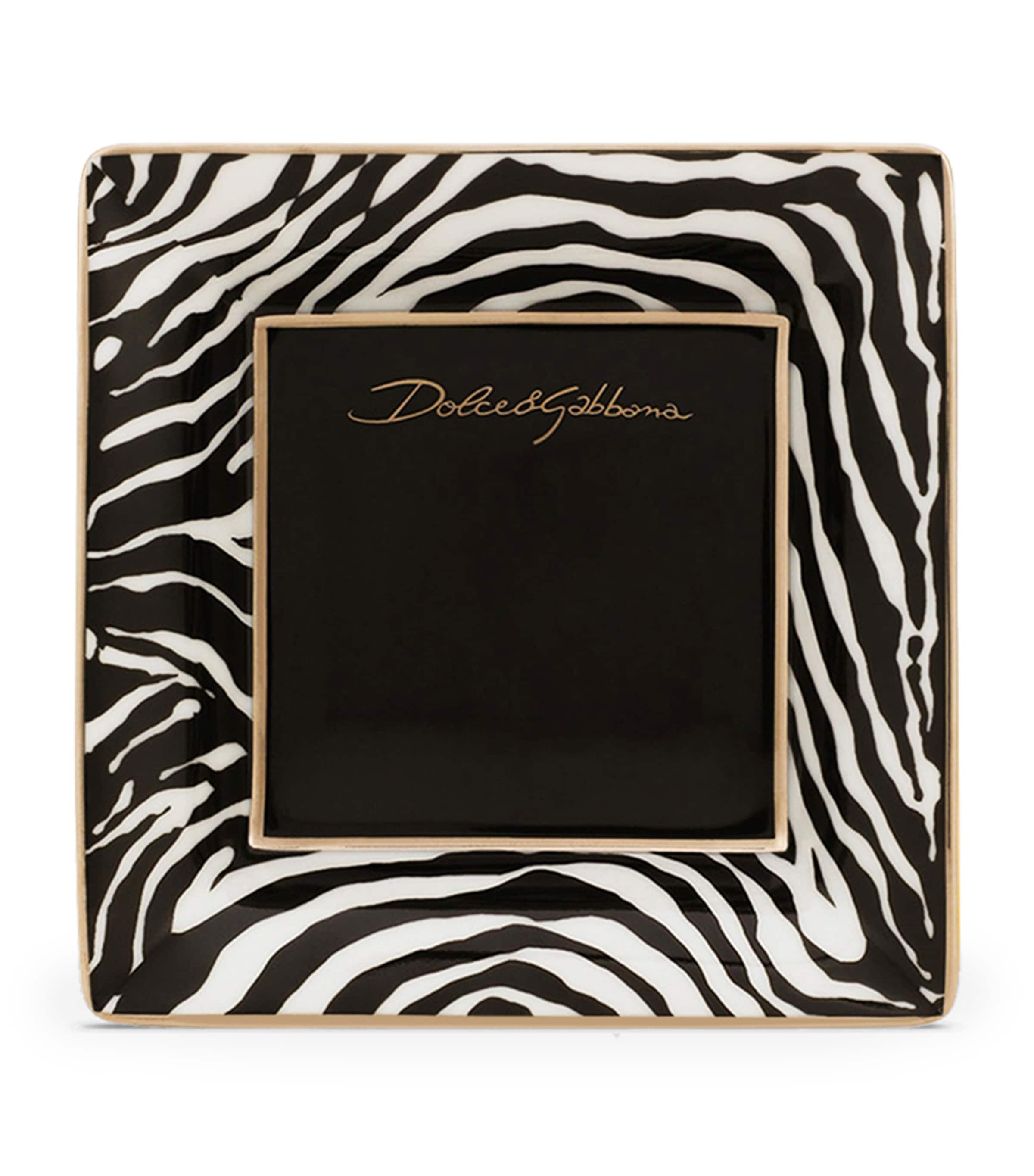 Porcelain Zebra Decorative Square Plate (10cm)