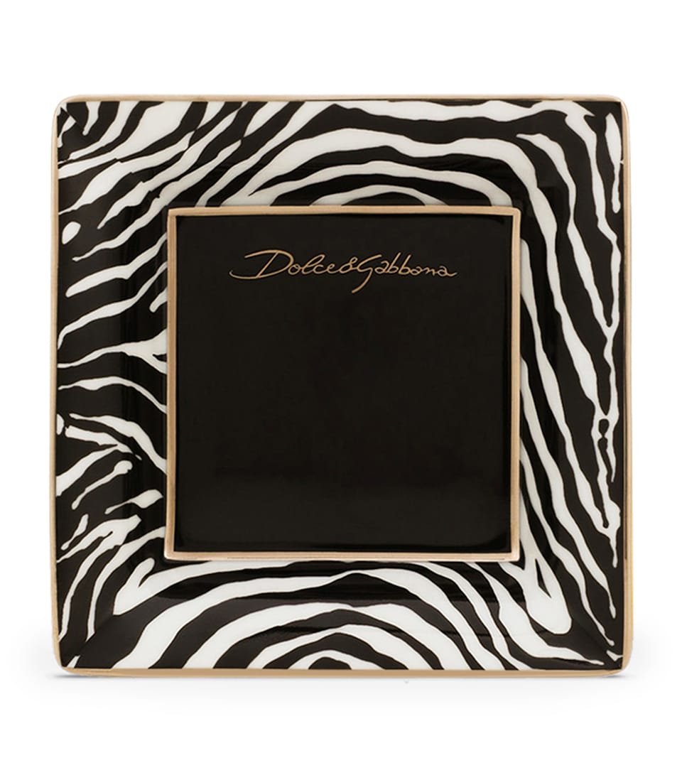 Porcelain Zebra Decorative Square Plate (10cm)